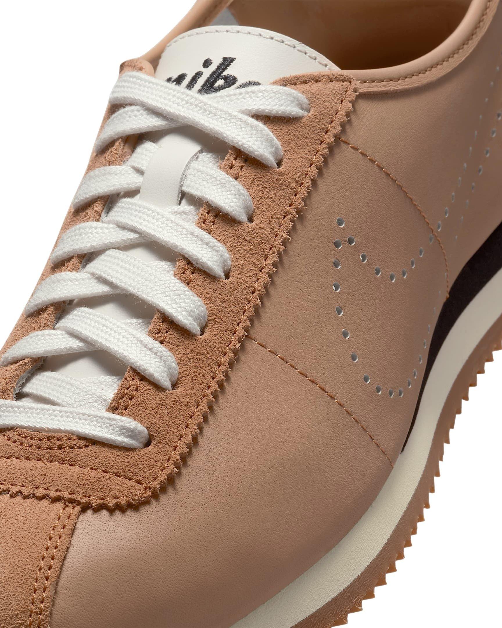 Nike Cortez Leather "Pale Shale/Sail/Gum Medium Brown/Black" Women's Shoe - SHALE/SAIL/MD BROWN/BLACK Thumbnail View 7
