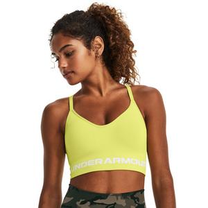 UNDER ARMOUR - Women's Mid Crossback Sports Bra Top Lime Yellow/White