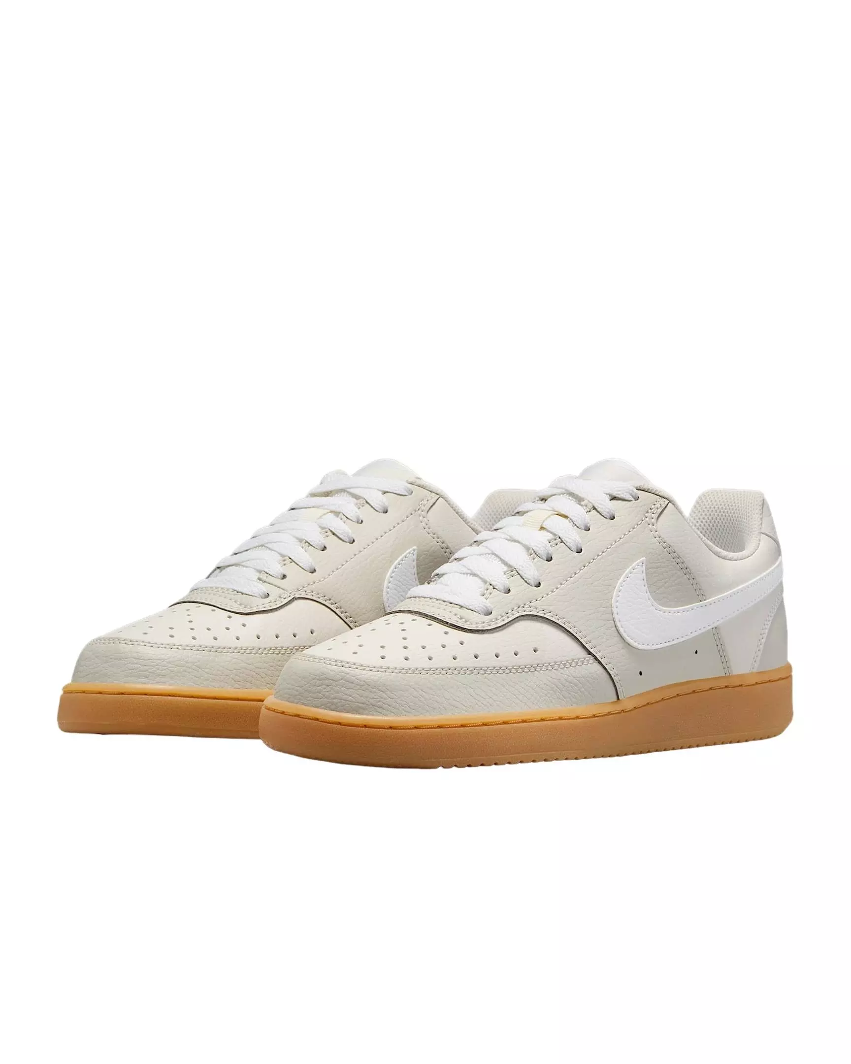 Nike Court Vision Low "Light Bone/Phantom/Gum Yellow/White" Women's Shoe - LT BONE/PHANTOM/GUM/WHITE
