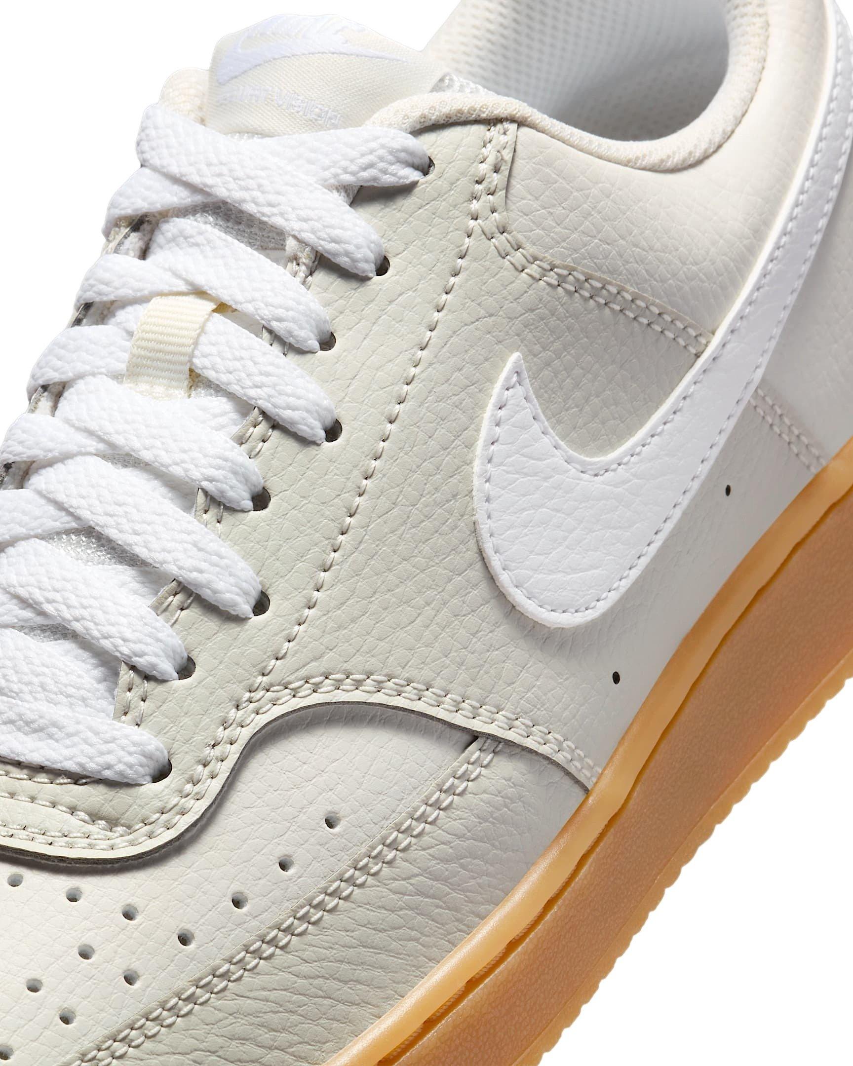 Nike Court Vision Low "Light Bone/Phantom/Gum Yellow/White" Women's Shoe - LT BONE/PHANTOM/GUM/WHITE Thumbnail View 7