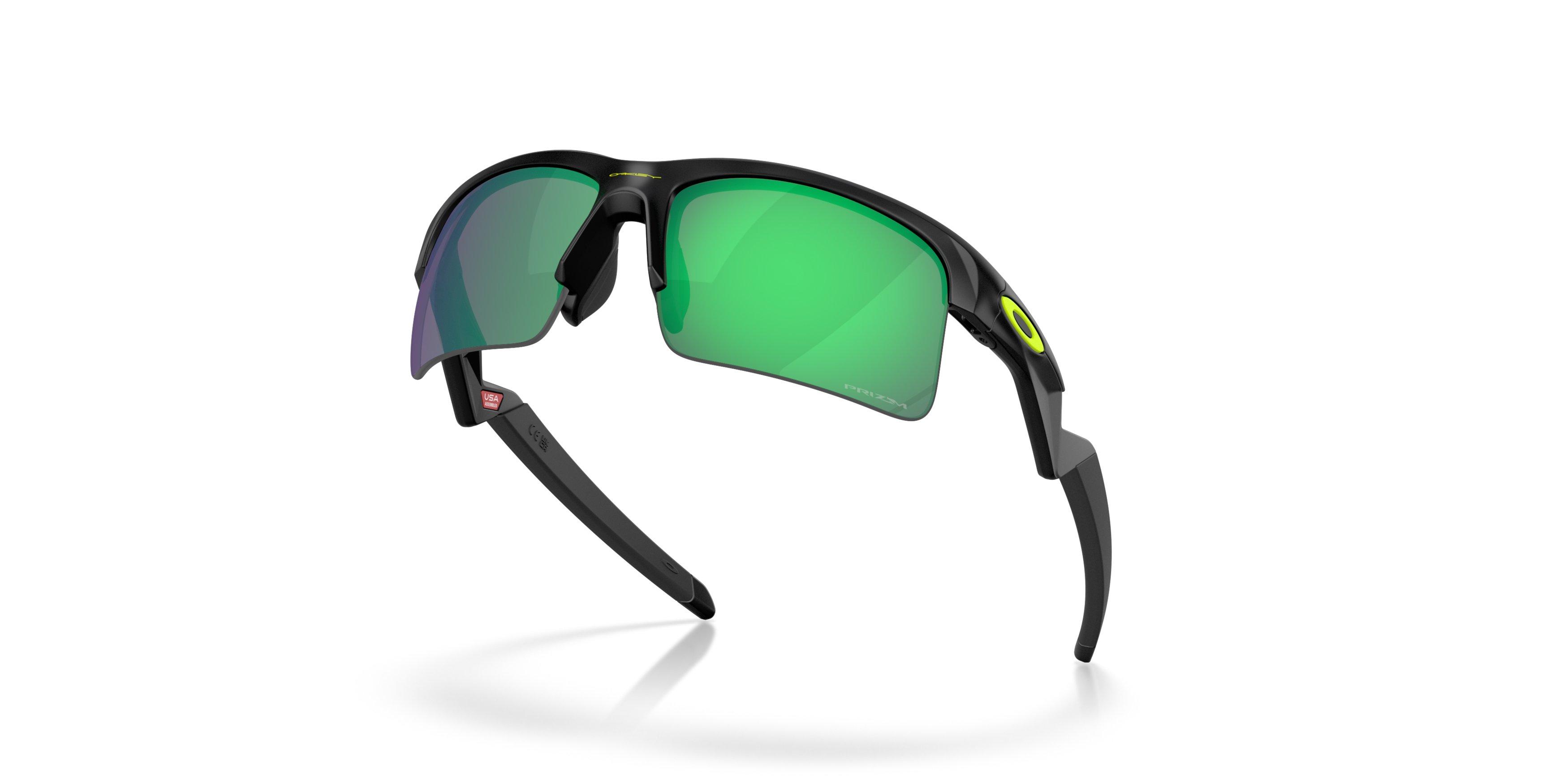 Oakley Capacitor Sunglasses Prizm Road Jade Lenses and Matte Black (Youth Fit) Frame