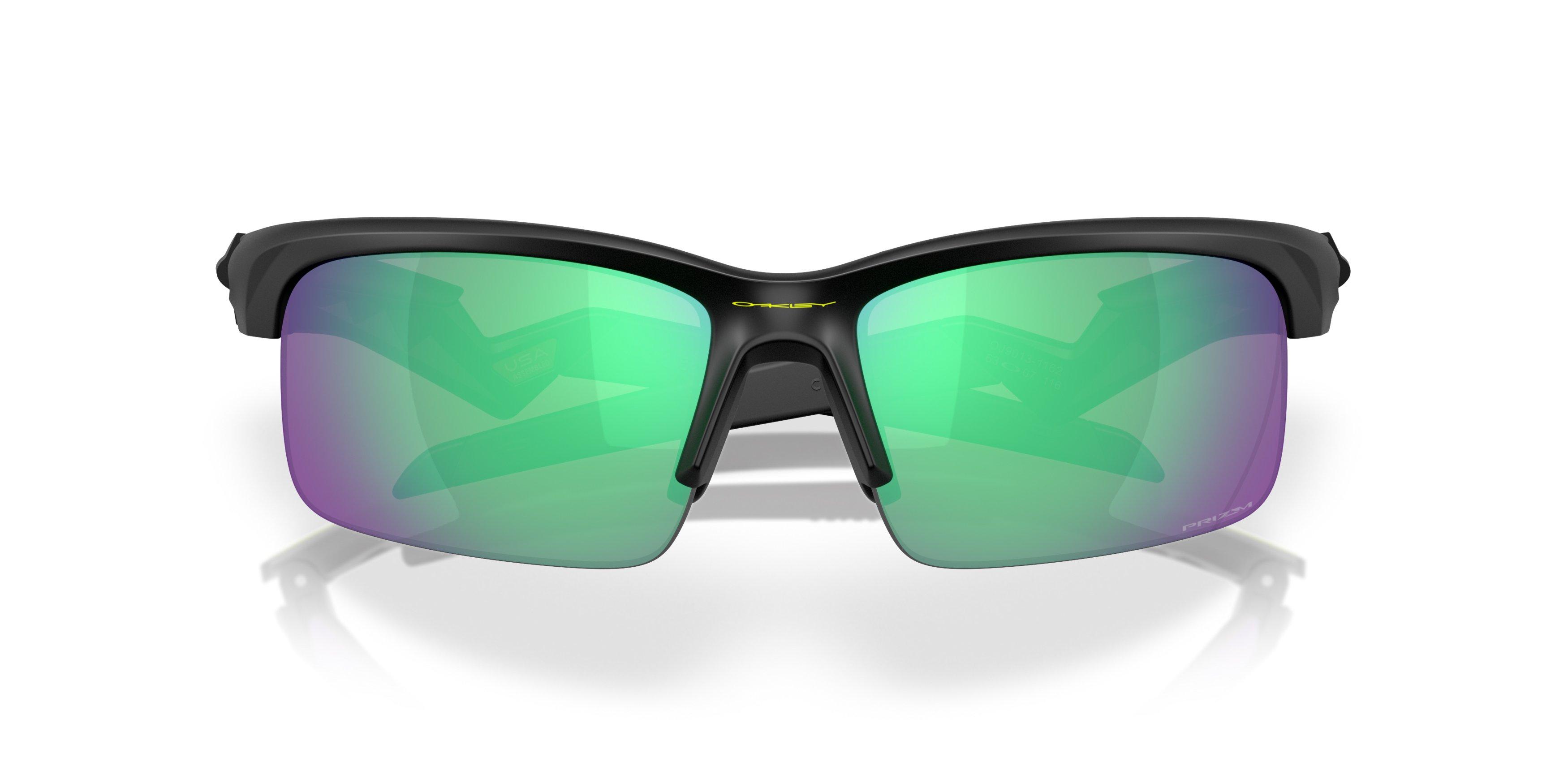 Oakley Capacitor Sunglasses Prizm Road Jade Lenses and Matte Black (Youth Fit) Frame