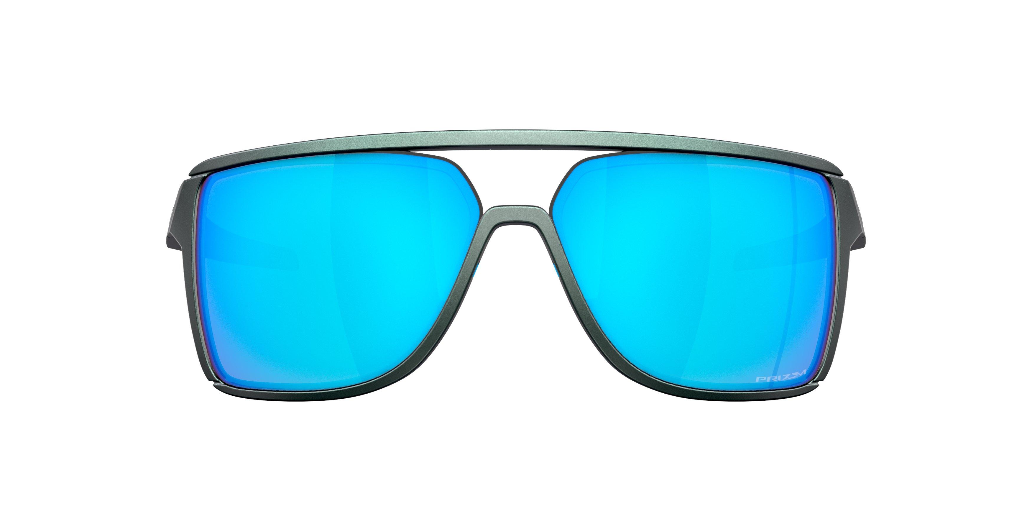 Oakley Castel Prizm Sapphire Sunglasses - Matte Silver/Blue - BLUE Thumbnail View 3