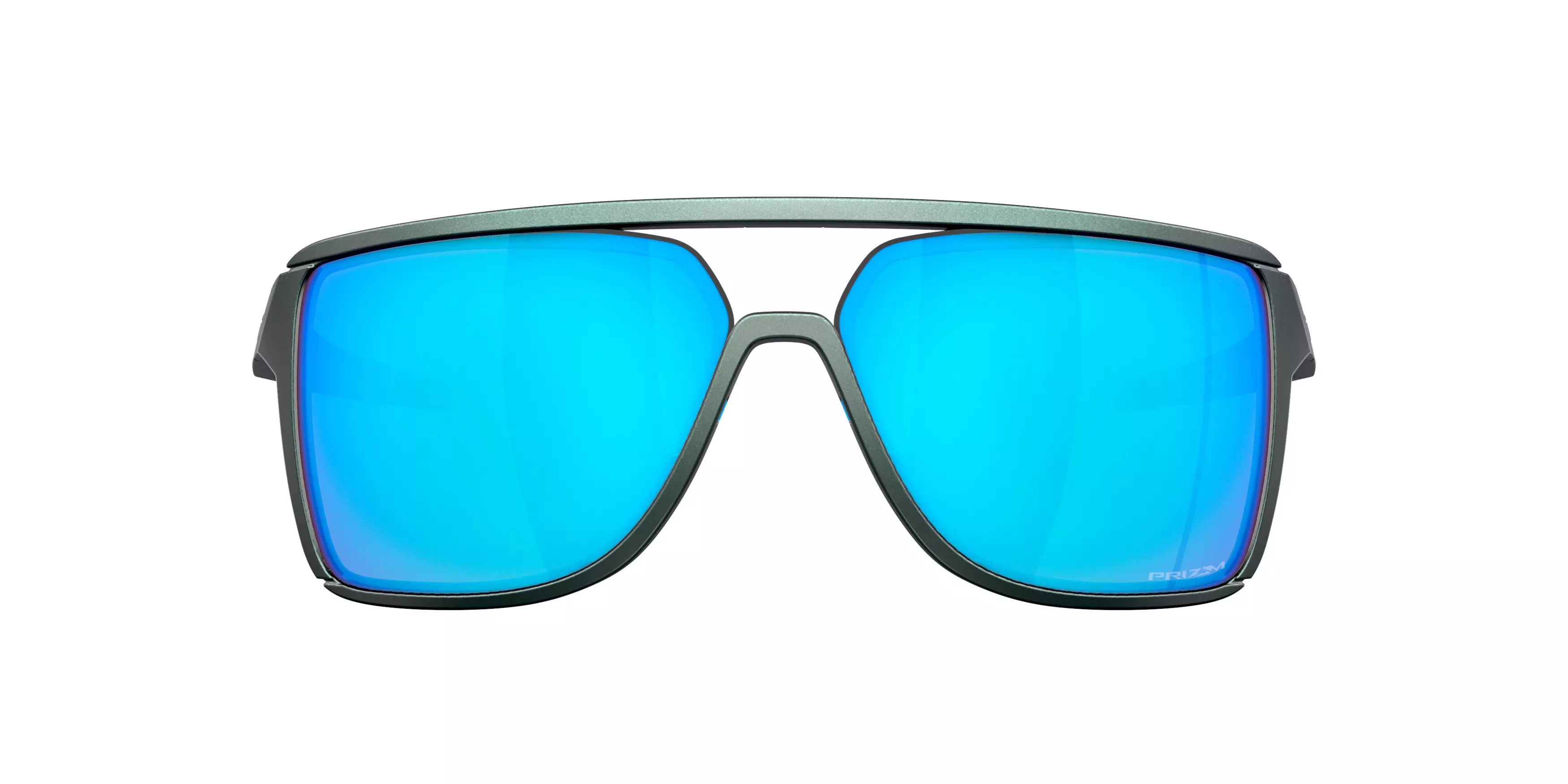 Oakley Castel Prizm Sapphire Sunglasses - Matte Silver/Blue - BLUE