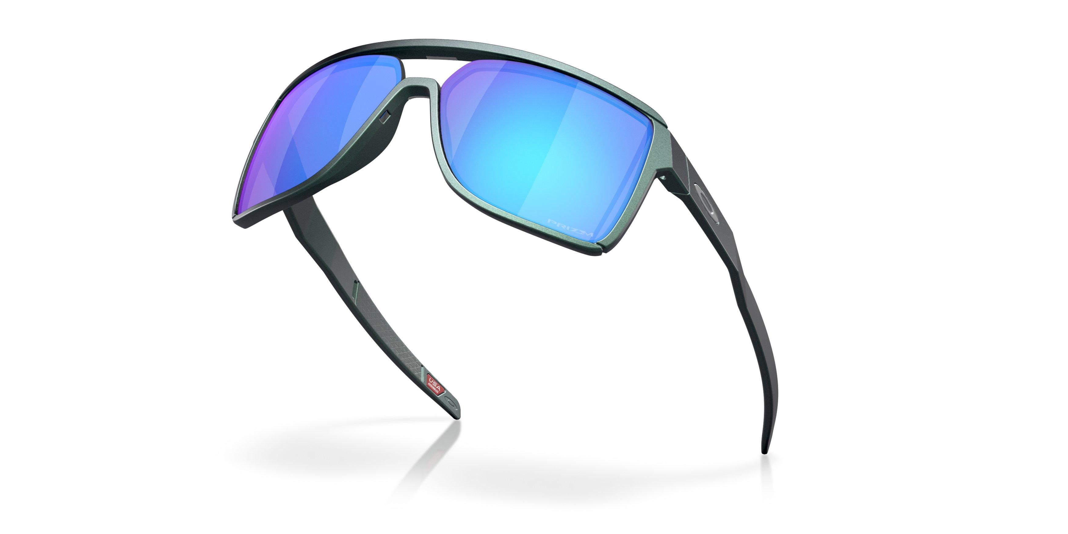 Oakley Castel Prizm Sapphire Sunglasses - Matte Silver/Blue - BLUE Thumbnail View 4