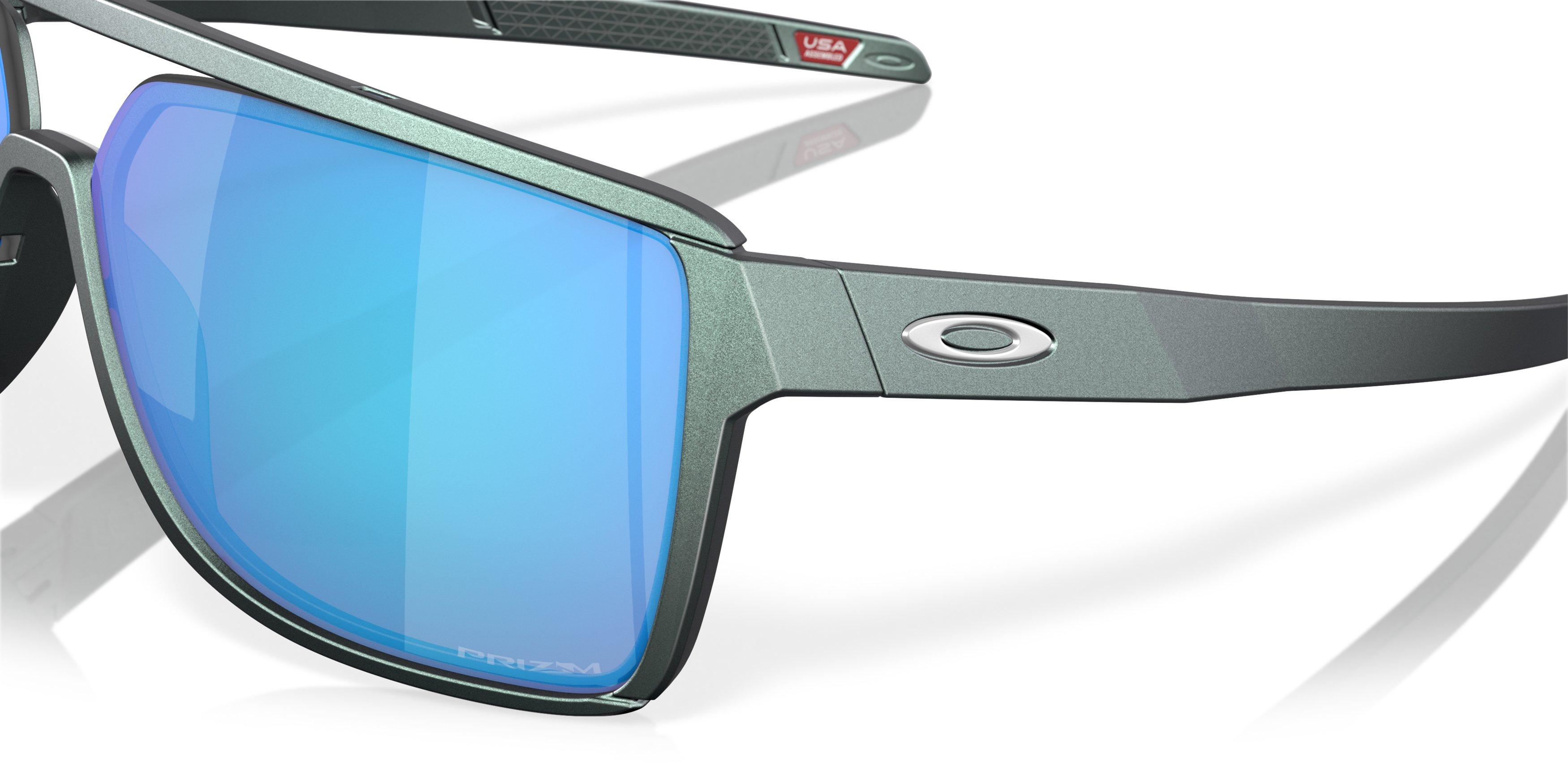 Oakley Castel Prizm Sapphire Sunglasses - Matte Silver/Blue - BLUE Thumbnail View 5
