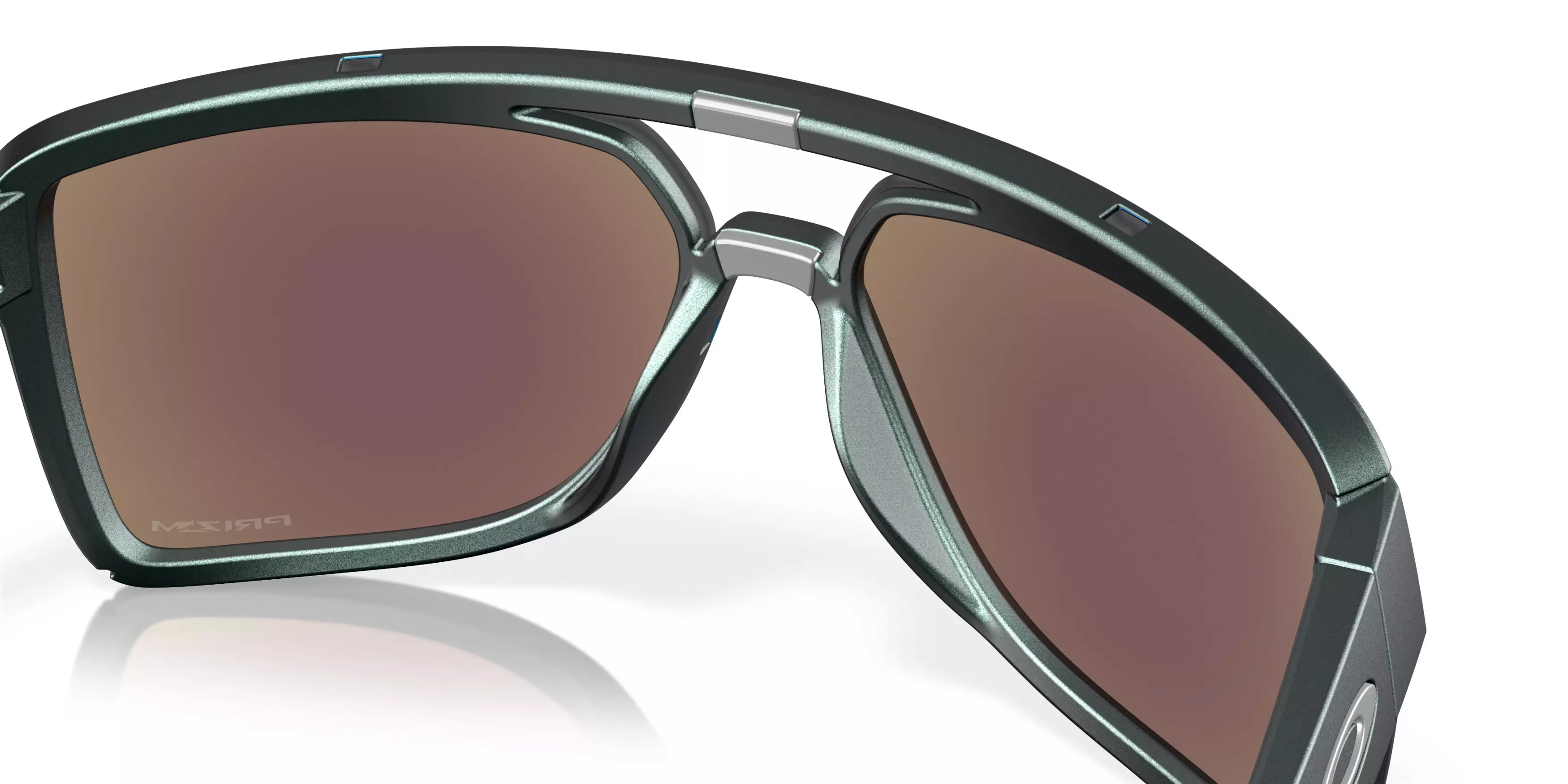 Oakley Castel Prizm Sapphire Sunglasses - Matte Silver/Blue - BLUE