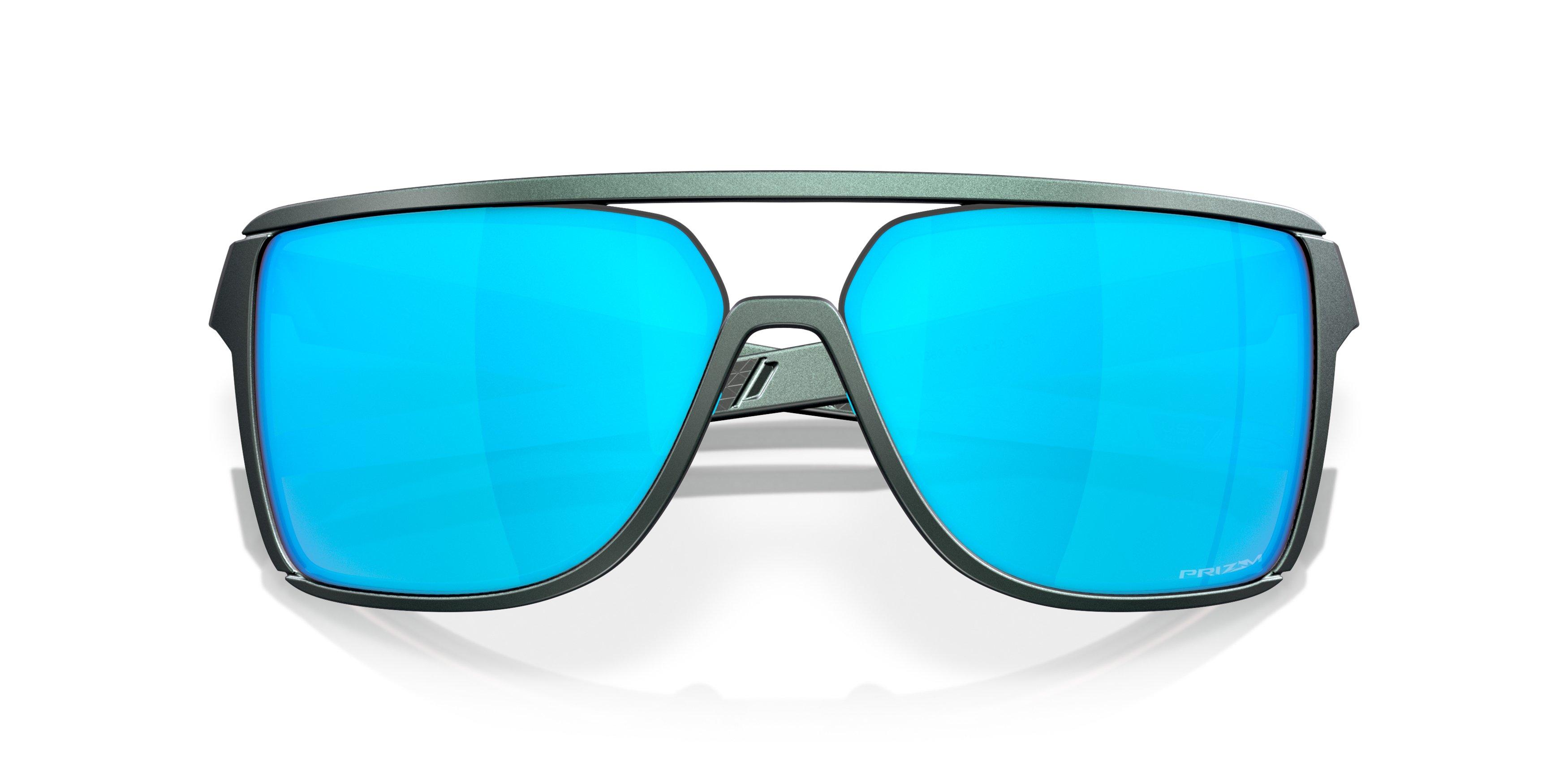 Oakley Castel Prizm Sapphire Sunglasses - Matte Silver/Blue - BLUE Thumbnail View 7