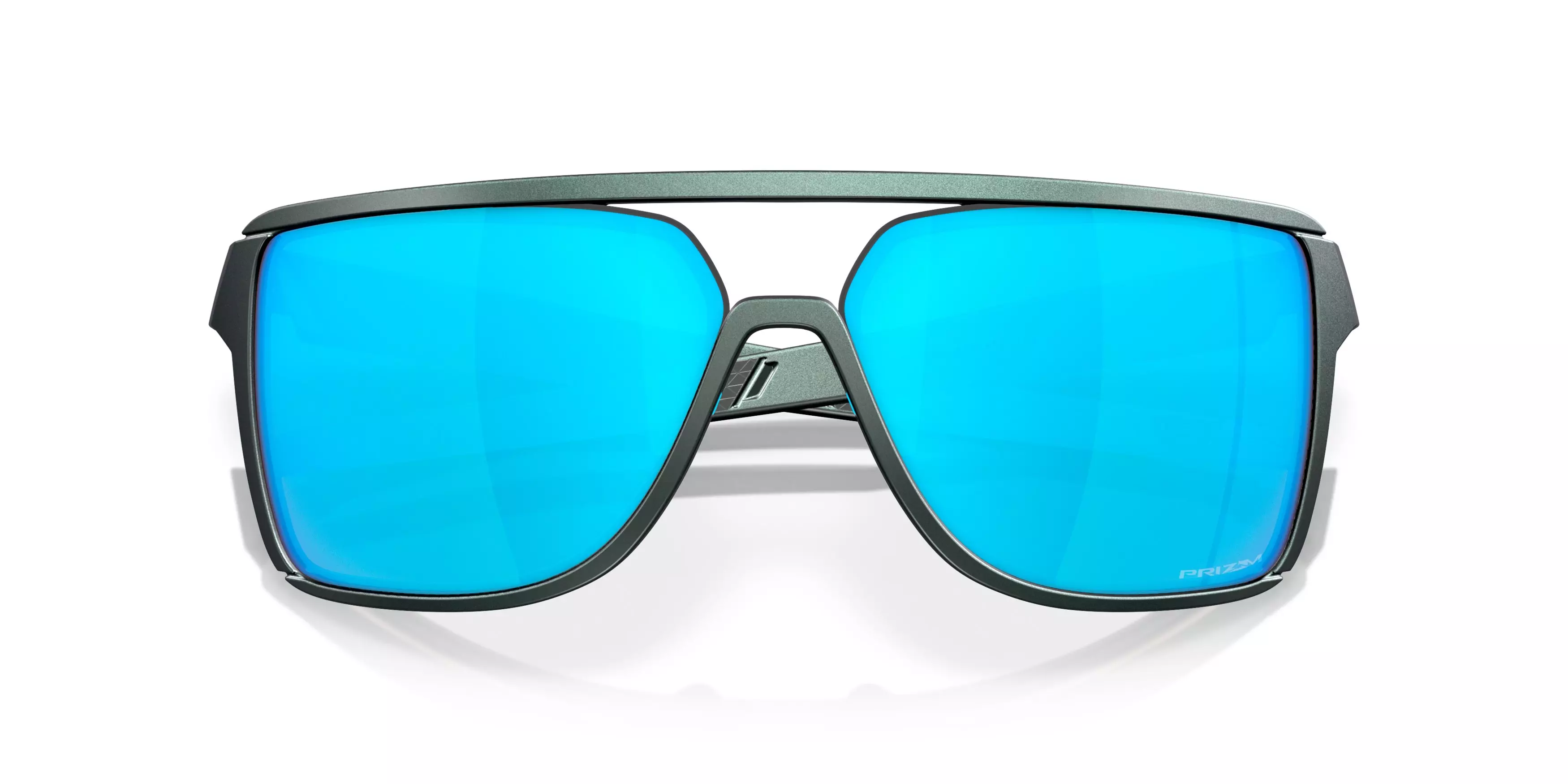 Oakley Castel Prizm Sapphire Sunglasses - Matte Silver/Blue - BLUE