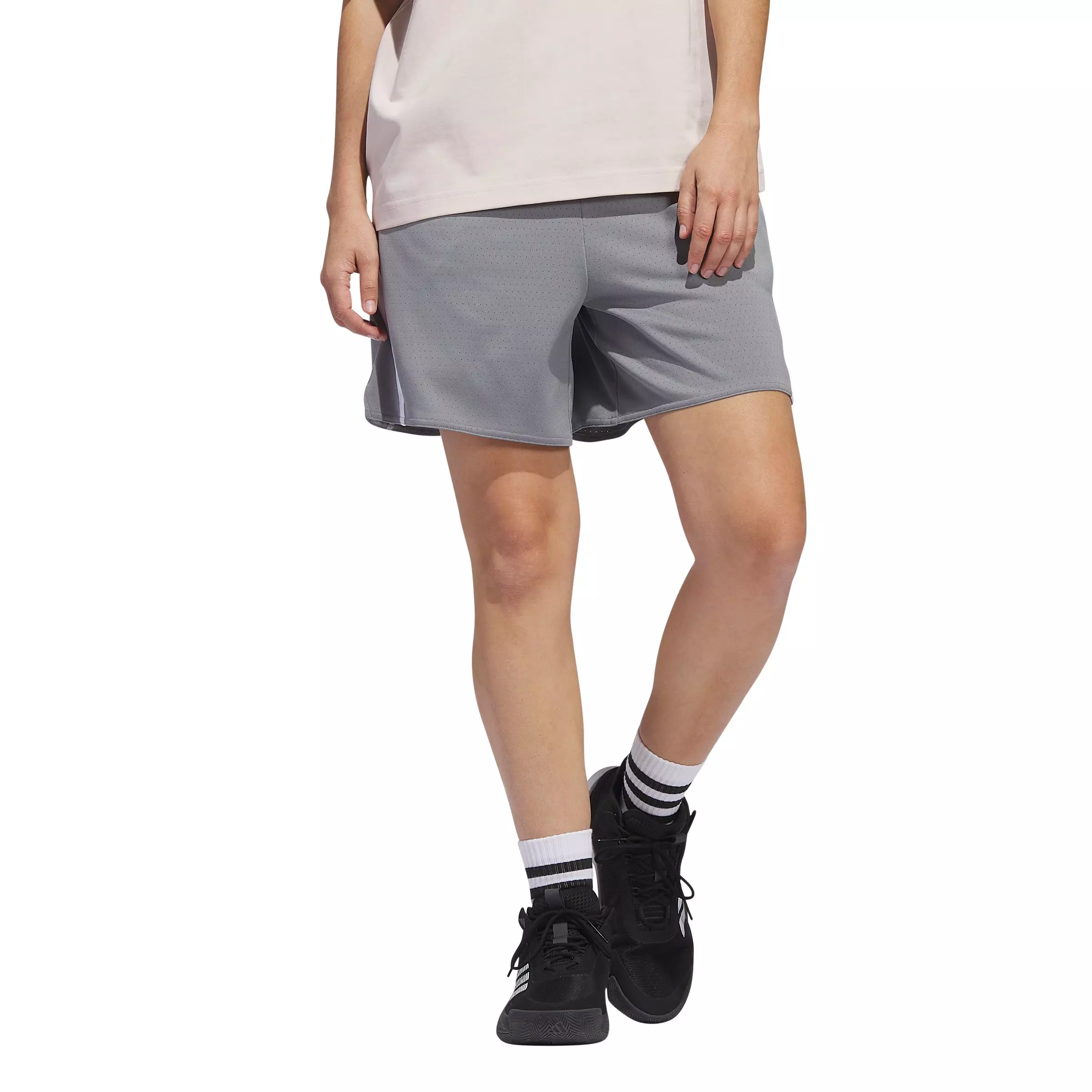 adidas Women's Select Basketball Shorts - Grey - GREY