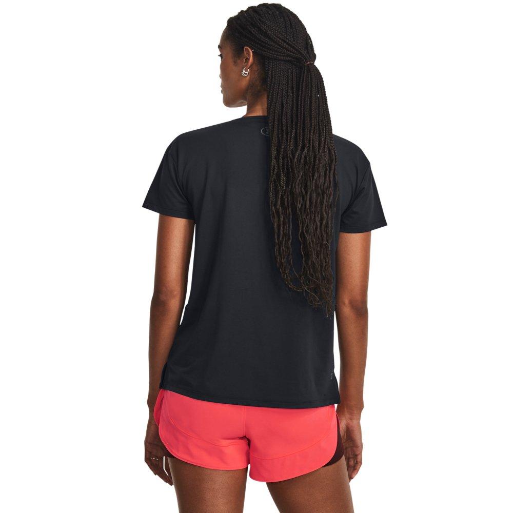 Under Armour Women's RUSH Energy 2.0 Short Sleeve Shirt - BLACK/GREY Thumbnail View 2