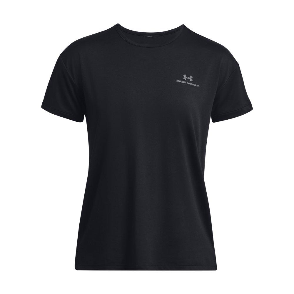Under Armour Women's RUSH Energy 2.0 Short Sleeve Shirt - BLACK/GREY Thumbnail View 6