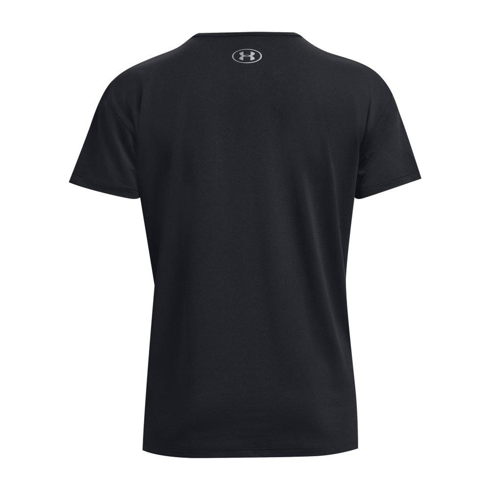 Under Armour Women's RUSH Energy 2.0 Short Sleeve Shirt - BLACK/GREY Thumbnail View 7