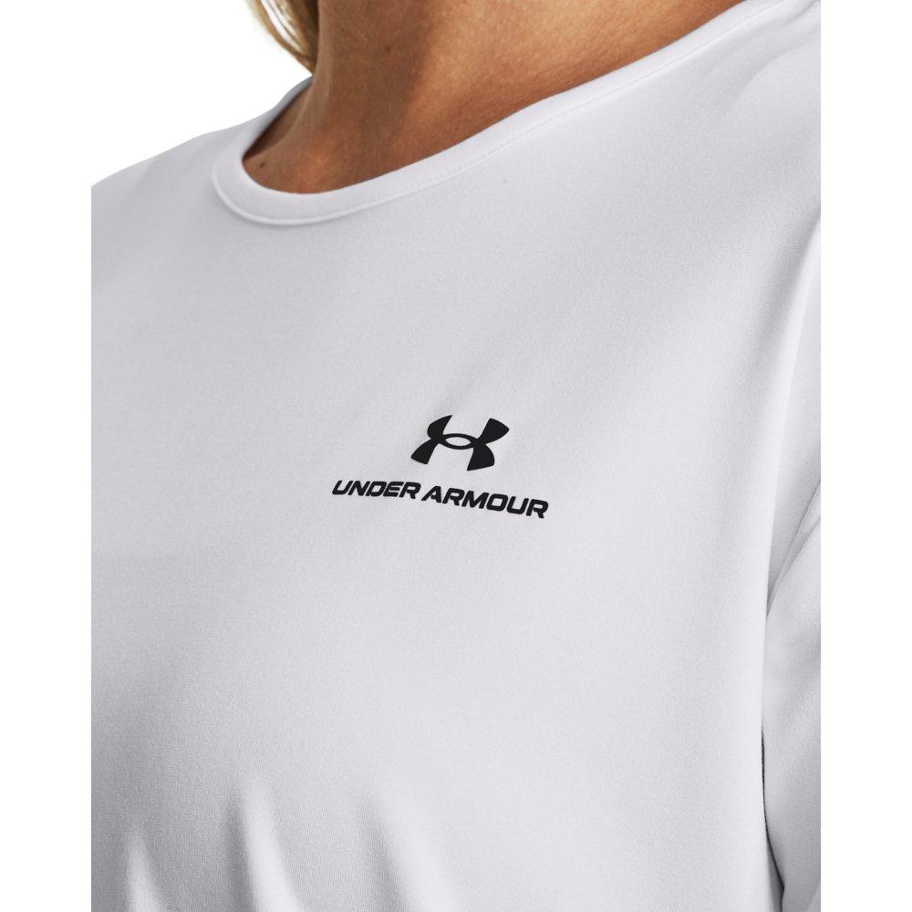 Under Armour Women's RUSH Energy 2.0 Short Sleeve Shirt - WHITE/BLACK Thumbnail View 4