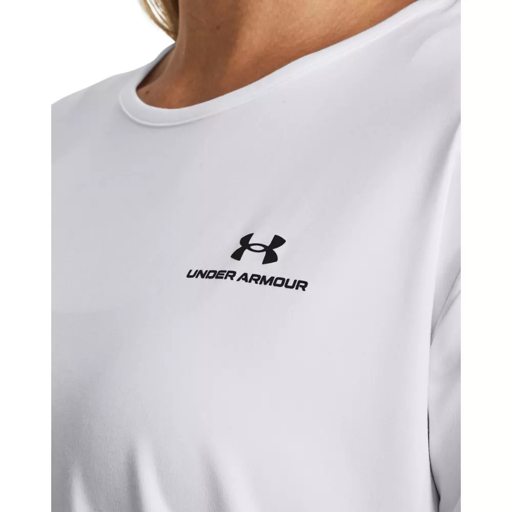 Under Armour Women's RUSH Energy 2.0 Short Sleeve Shirt - WHITE/BLACK
