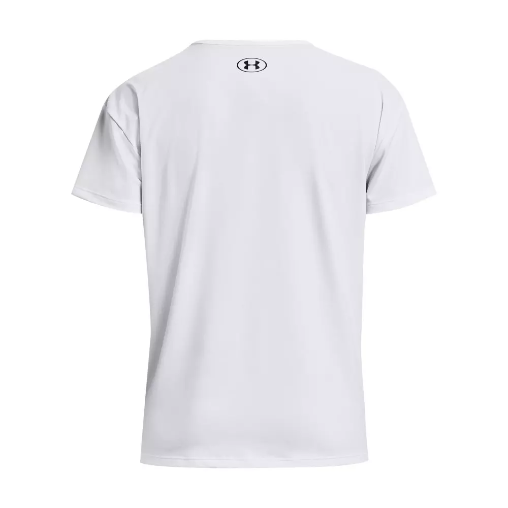 Under Armour Women's RUSH 2.0 Energy Short Sleeve Shirt - WHITE/BLACK