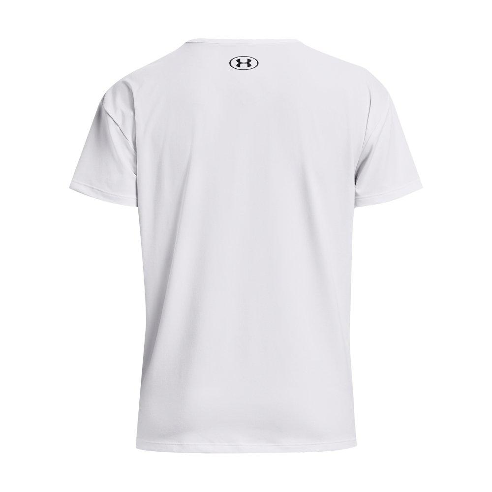 Under Armour Women's RUSH Energy 2.0 Short Sleeve Shirt - WHITE/BLACK Thumbnail View 6