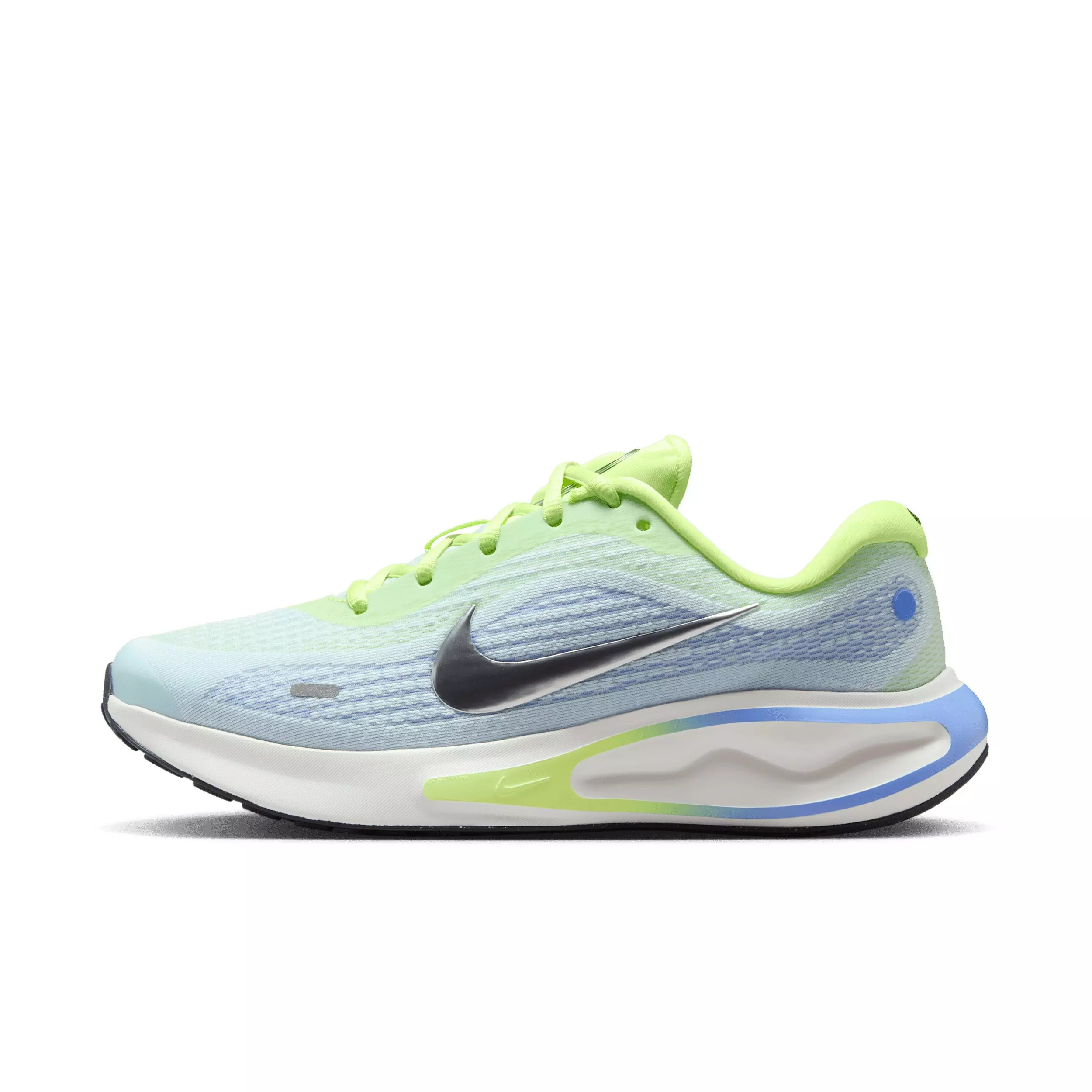 Nike Journey Run "Light Lemon Twist/Glacier Blue/Royal Pulse/Metallic Silver" Women's Running Shoe - LT LEMON/BLUE/ROYAL/SILVER