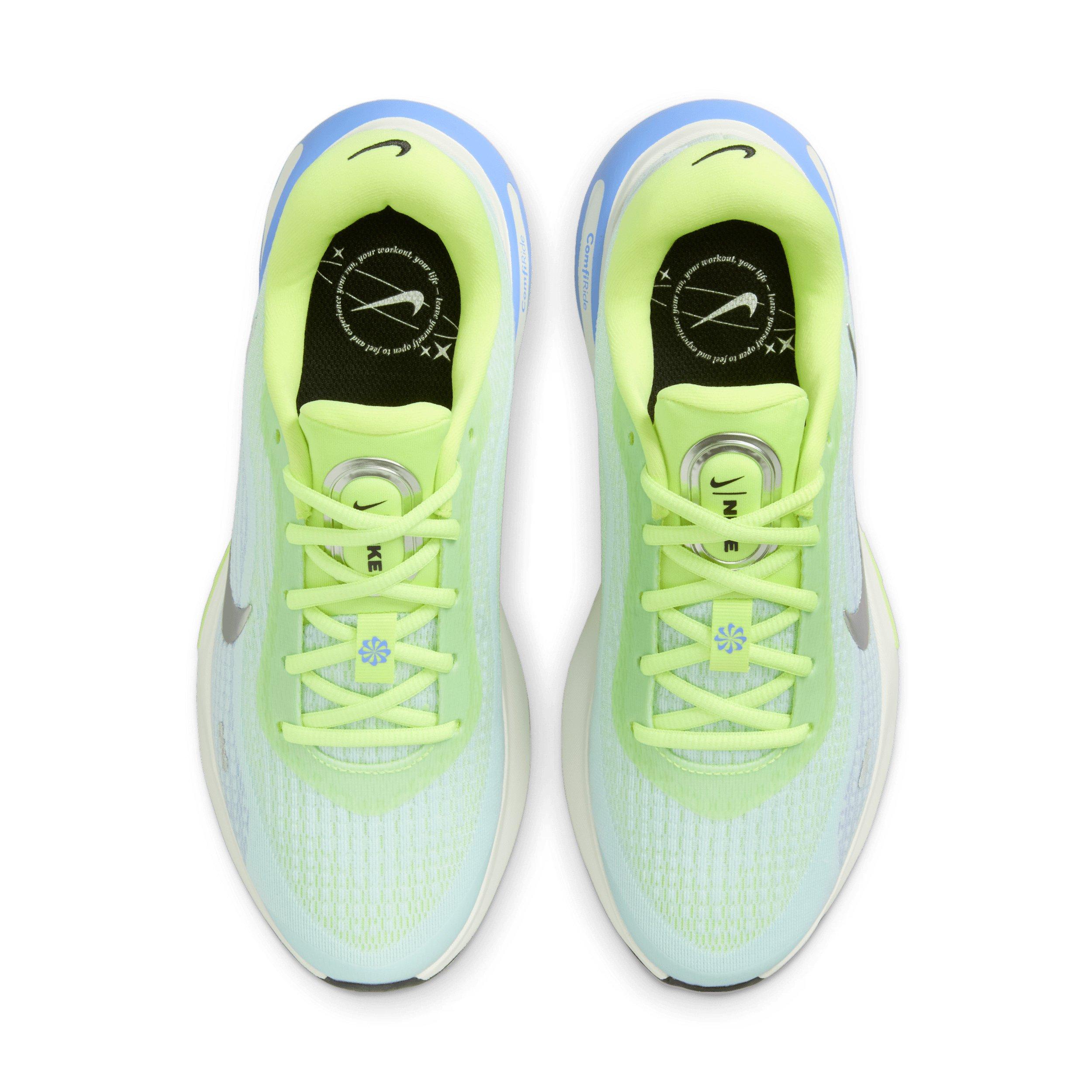 Nike Journey Run "Light Lemon Twist/Glacier Blue/Royal Pulse/Metallic Silver" Women's Running Shoe - LT LEMON/BLUE/ROYAL/SILVER Thumbnail View 4