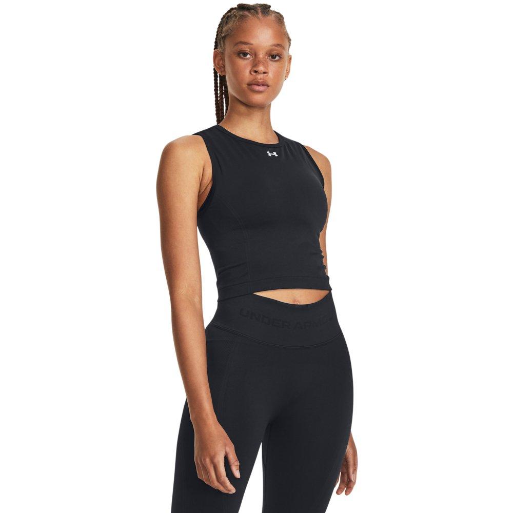 Under Armour Women's Train Seamless Tank - BLACK/WHITE Thumbnail View 1