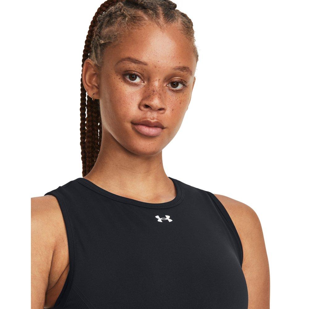 Under Armour Women's Train Seamless Tank - BLACK/WHITE Thumbnail View 4