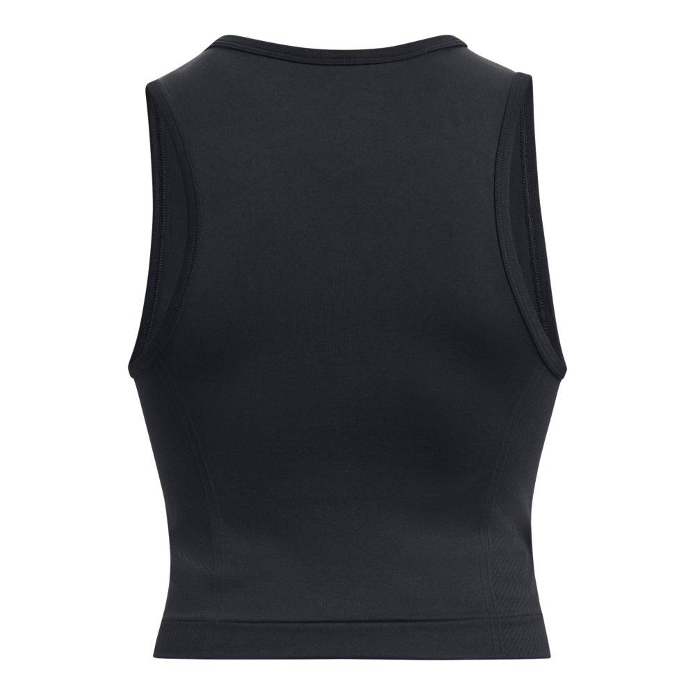 Under Armour Women's Train Seamless Tank - BLACK/WHITE Thumbnail View 6