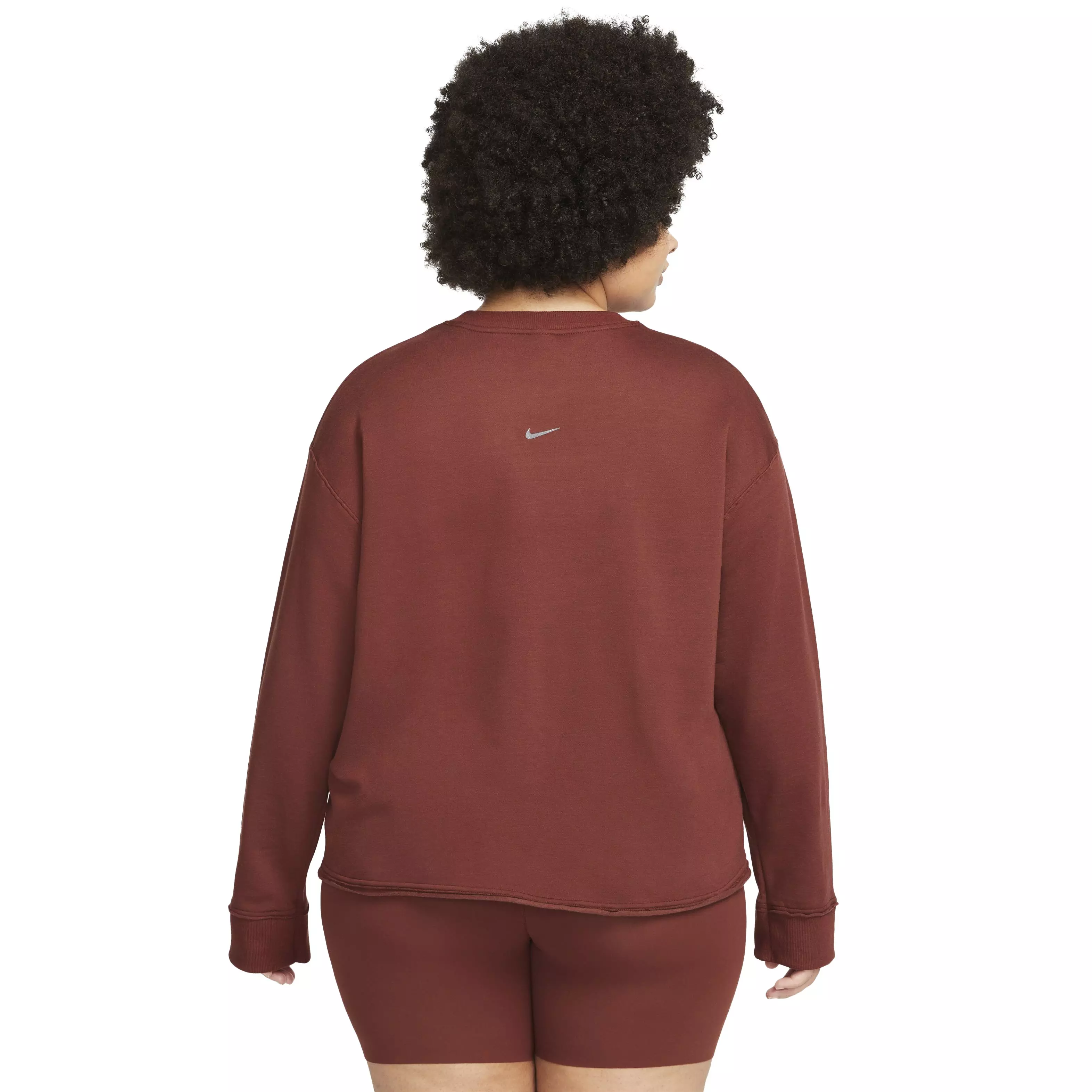 Nike Women's NY Luxe Fleece Crew Top - BROWN