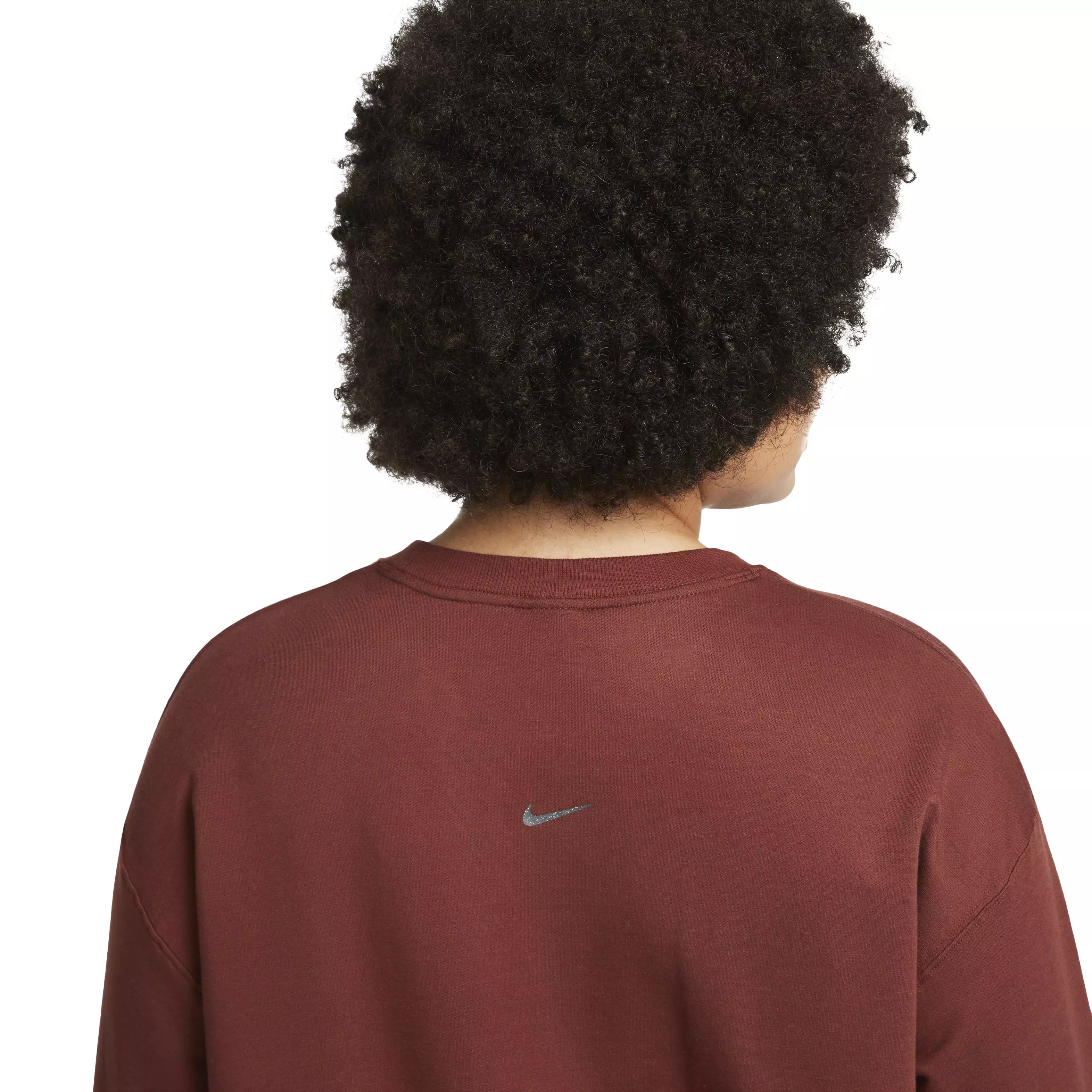 Nike Women's NY Luxe Fleece Crew Top - BROWN
