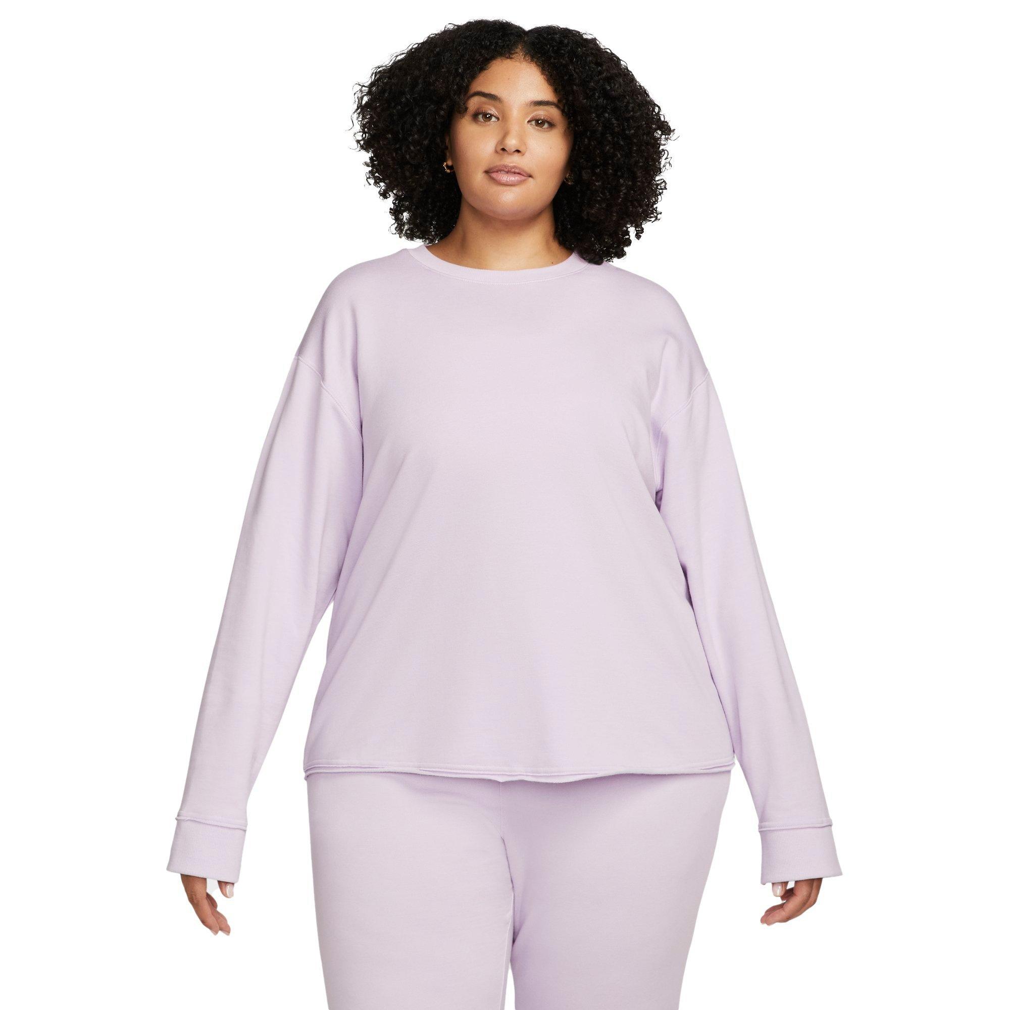 Nike Women's NY Luxe Fleece Crew Top - PURPLE Thumbnail View 1