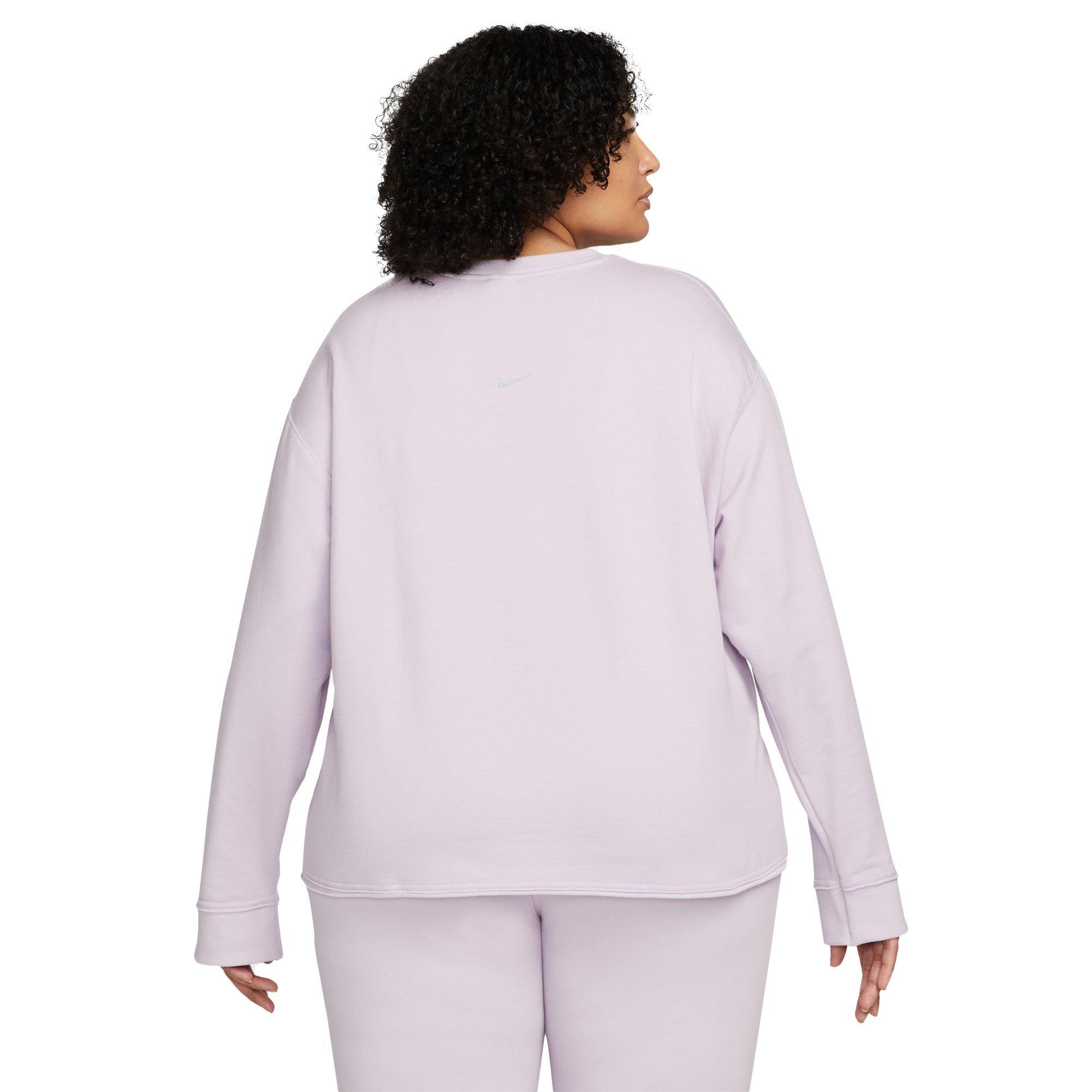 Nike Women's NY Luxe Fleece Crew Top - PURPLE Thumbnail View 2
