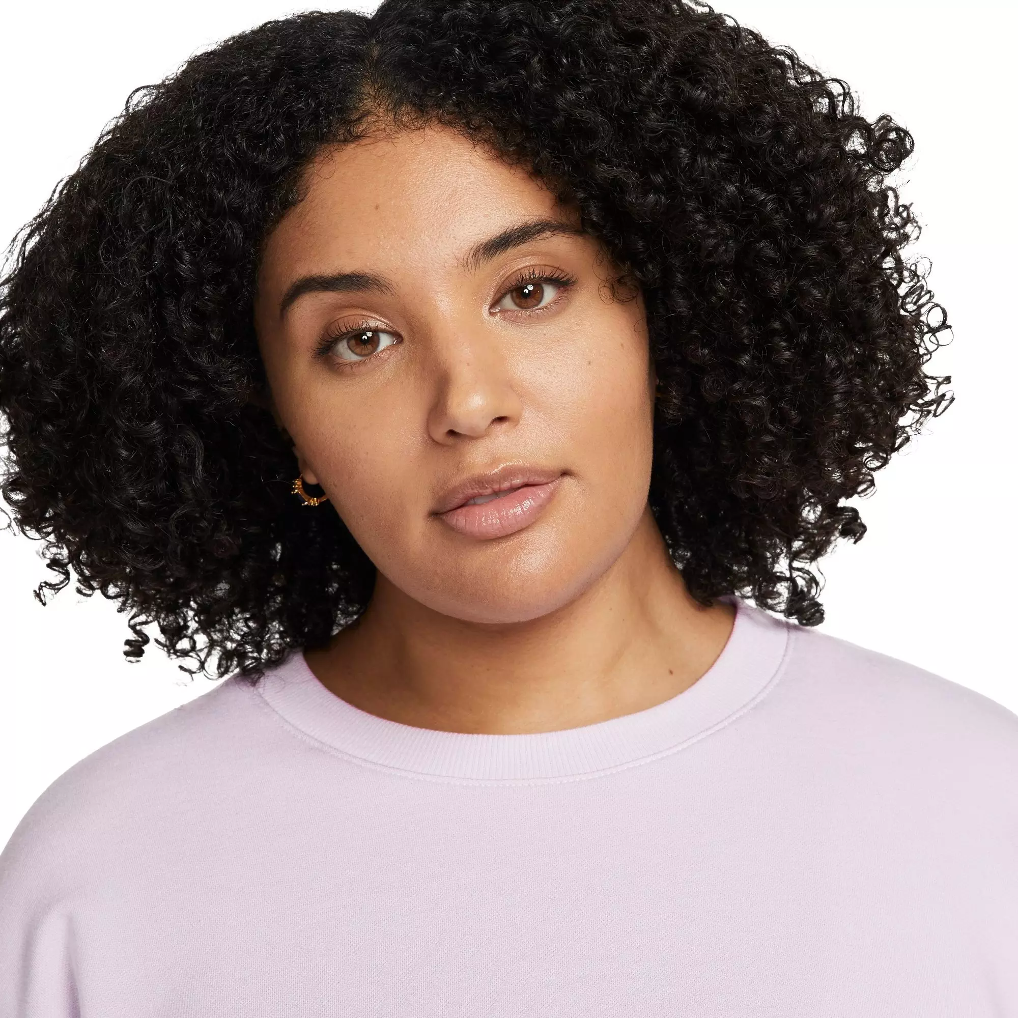 Nike Women's NY Luxe Fleece Crew Top - PURPLE