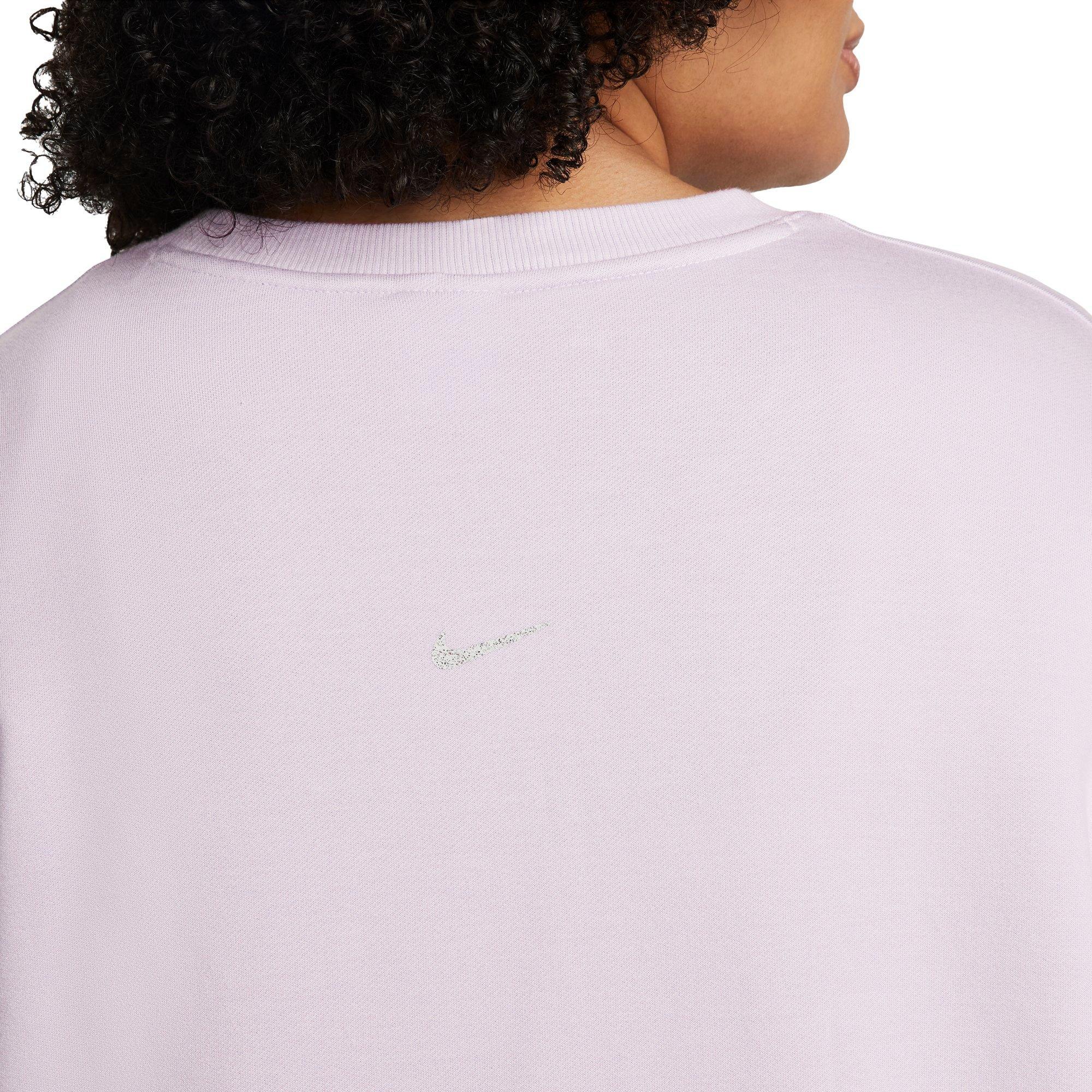 Nike Women's NY Luxe Fleece Crew Top - PURPLE Thumbnail View 4