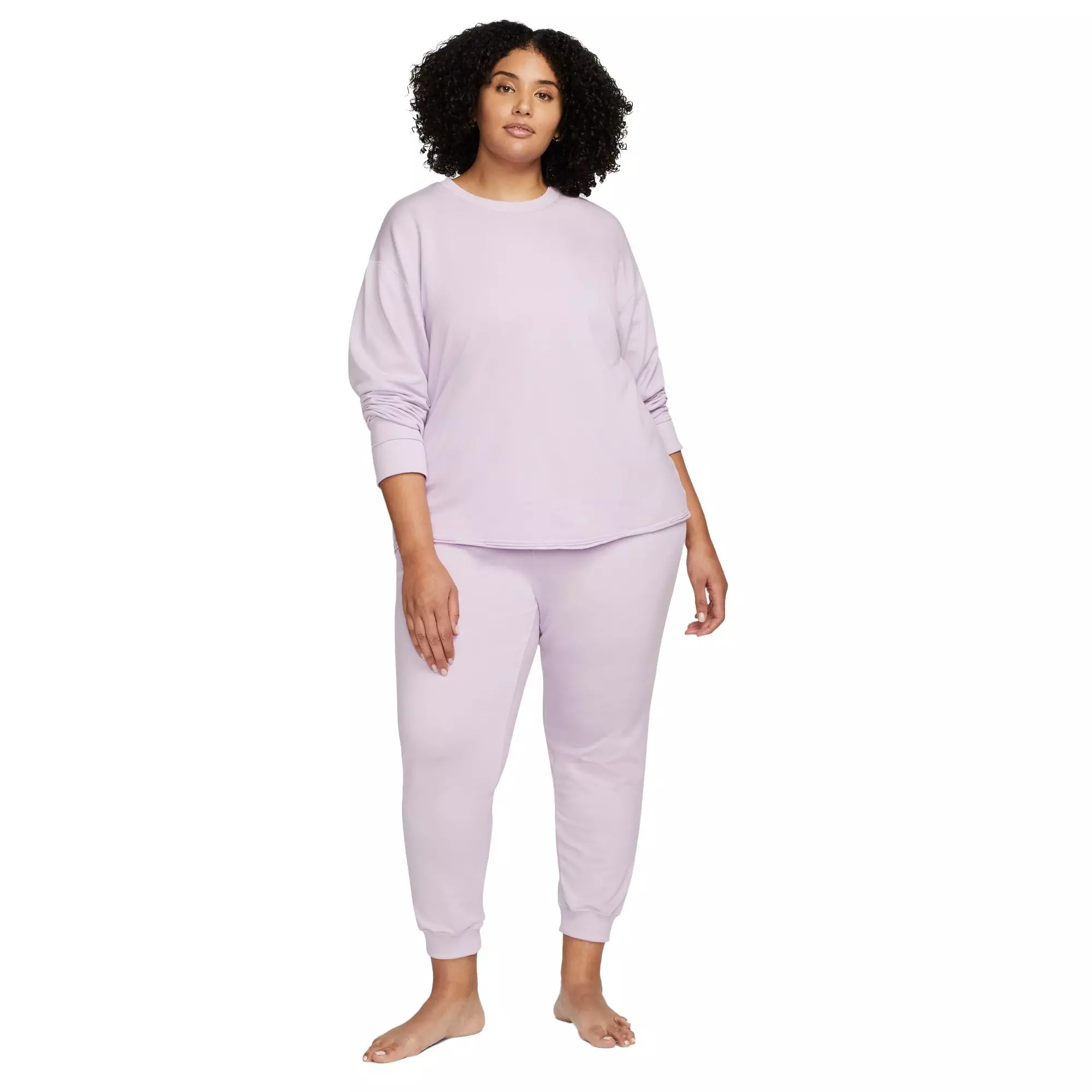 Nike Women's NY Luxe Fleece Crew Top - PURPLE