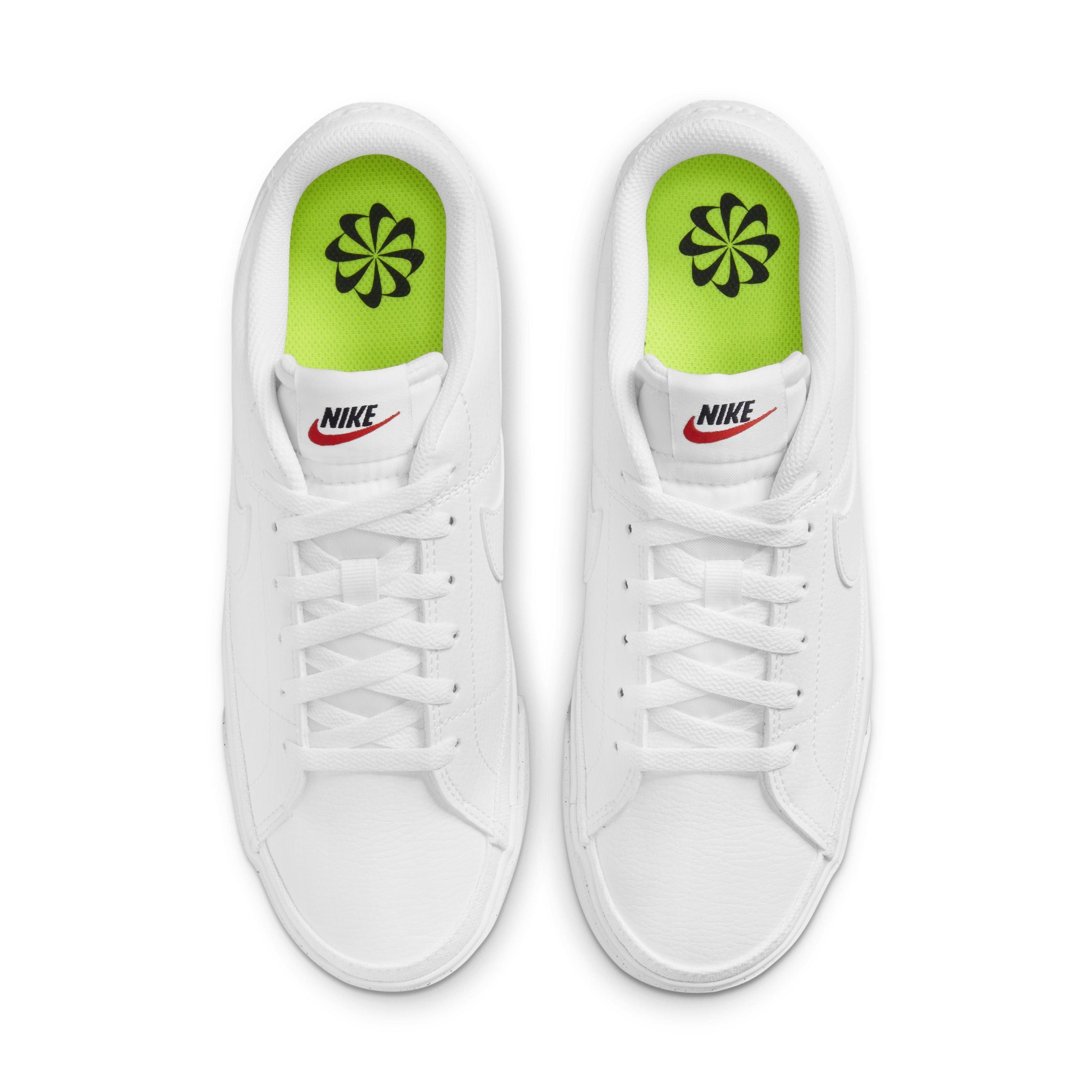 Nike Court Legacy Next Nature "White/White/Black/Volt" Women's Shoe