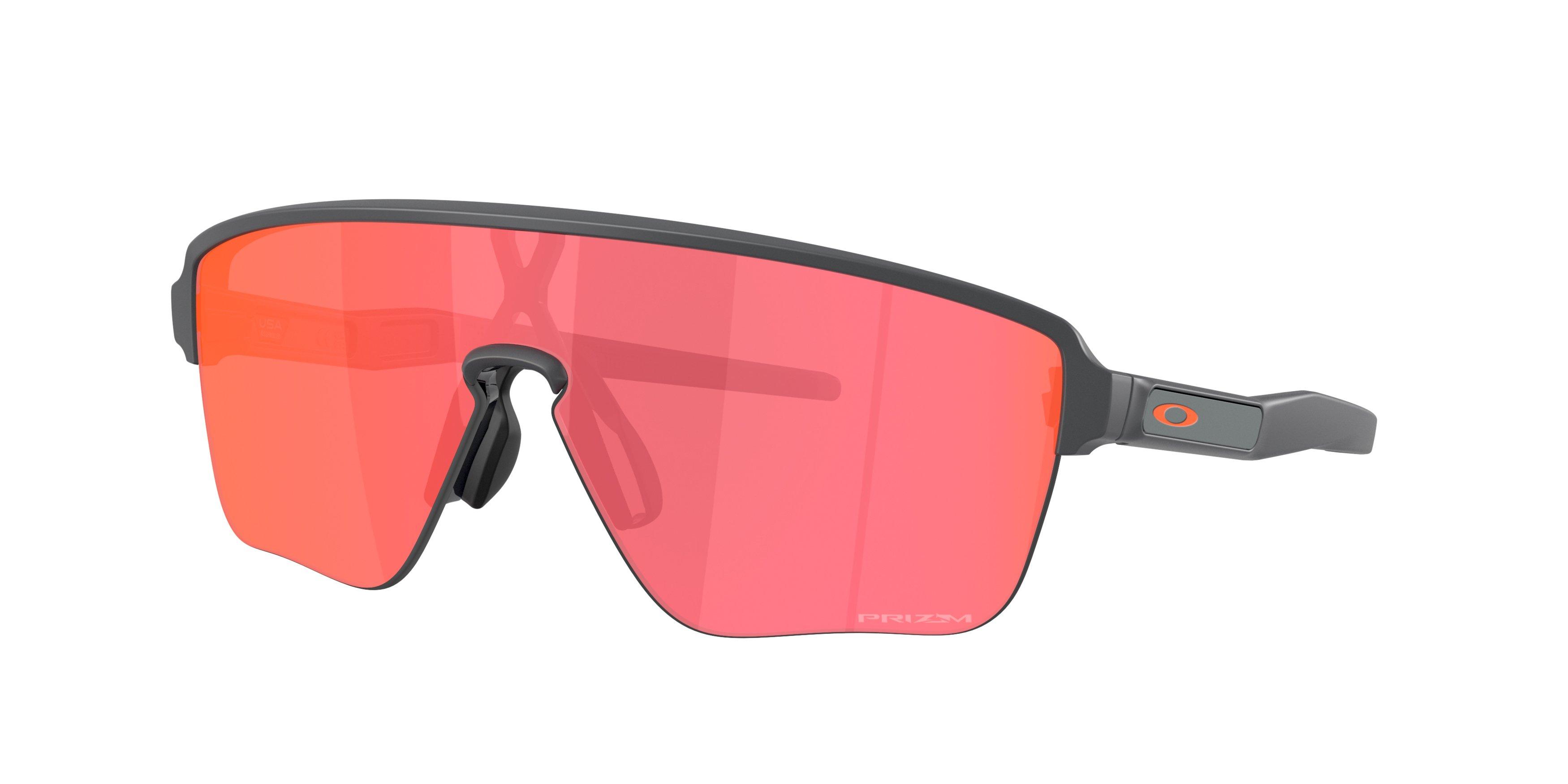 Oakley Corridor SQ Prizm Trail Torch Sunglasses - Matte Carbon - GREY/RED Thumbnail View 1