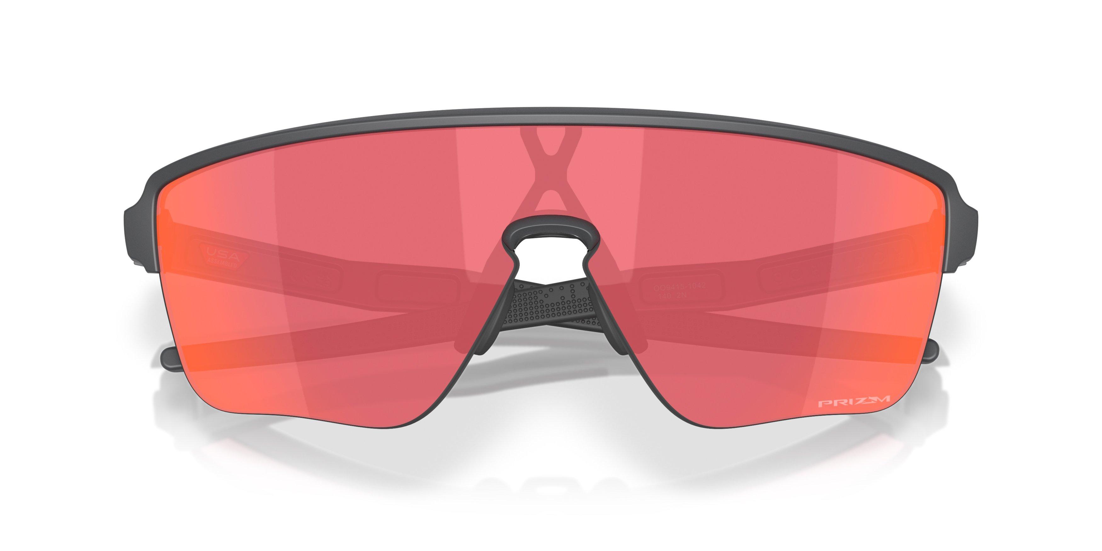 Oakley Corridor SQ Prizm Trail Torch Sunglasses - Matte Carbon - GREY/RED Thumbnail View 7
