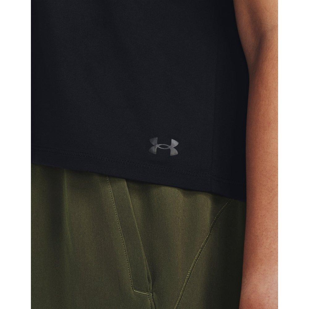Under Armour Women's Motion Short Sleeve Shirt - BLACK/GREY Thumbnail View 4
