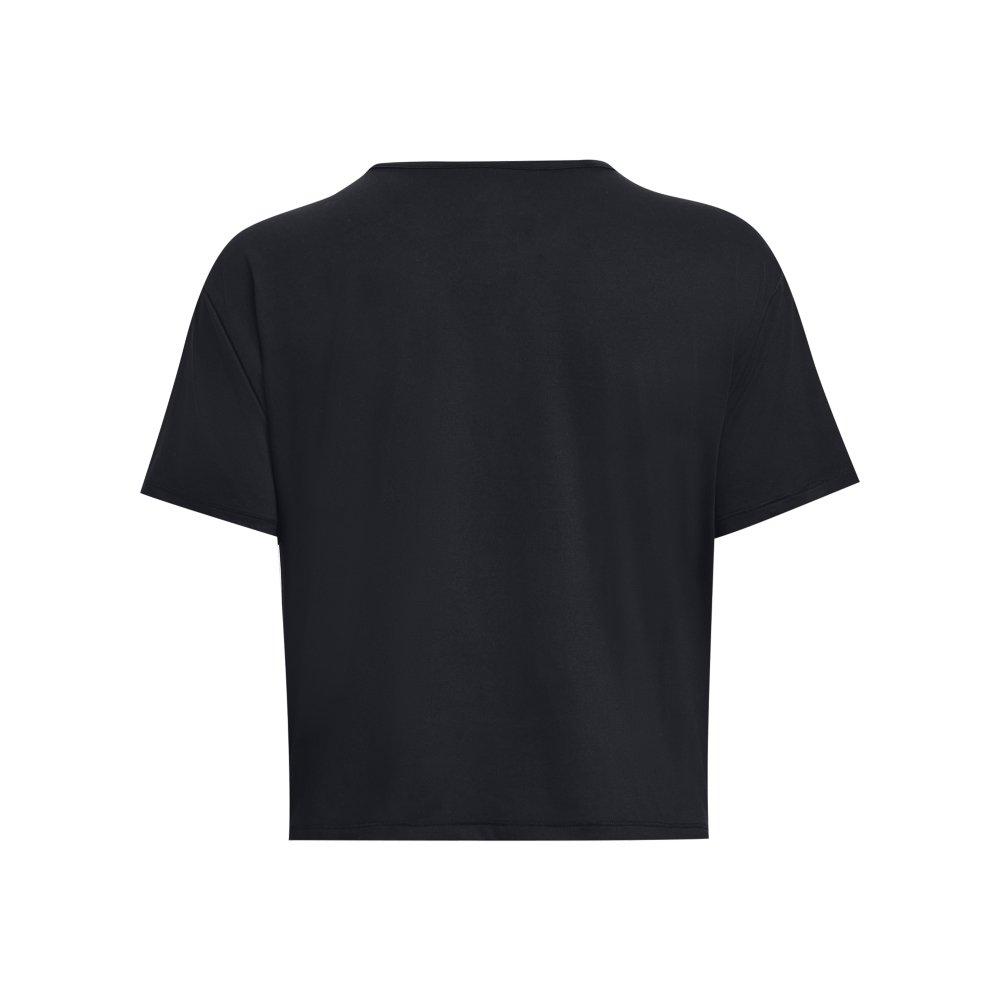 Under Armour Women's Motion Short Sleeve Shirt - BLACK/GREY Thumbnail View 6