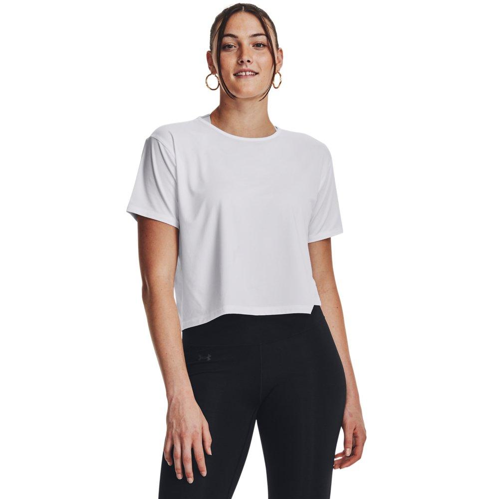 Under Armour Women's Motion Short Sleeve Shirt - WHITE/GREY Thumbnail View 1