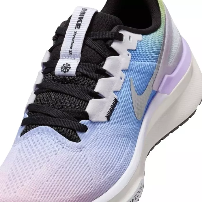 Nike Structure 25 SE "Amethyst Tint/Black/Light Lemon Twist/Metallic Gold" Women's Running Shoe - AMETHYST/BLACK/LT LEMON/GOLD
