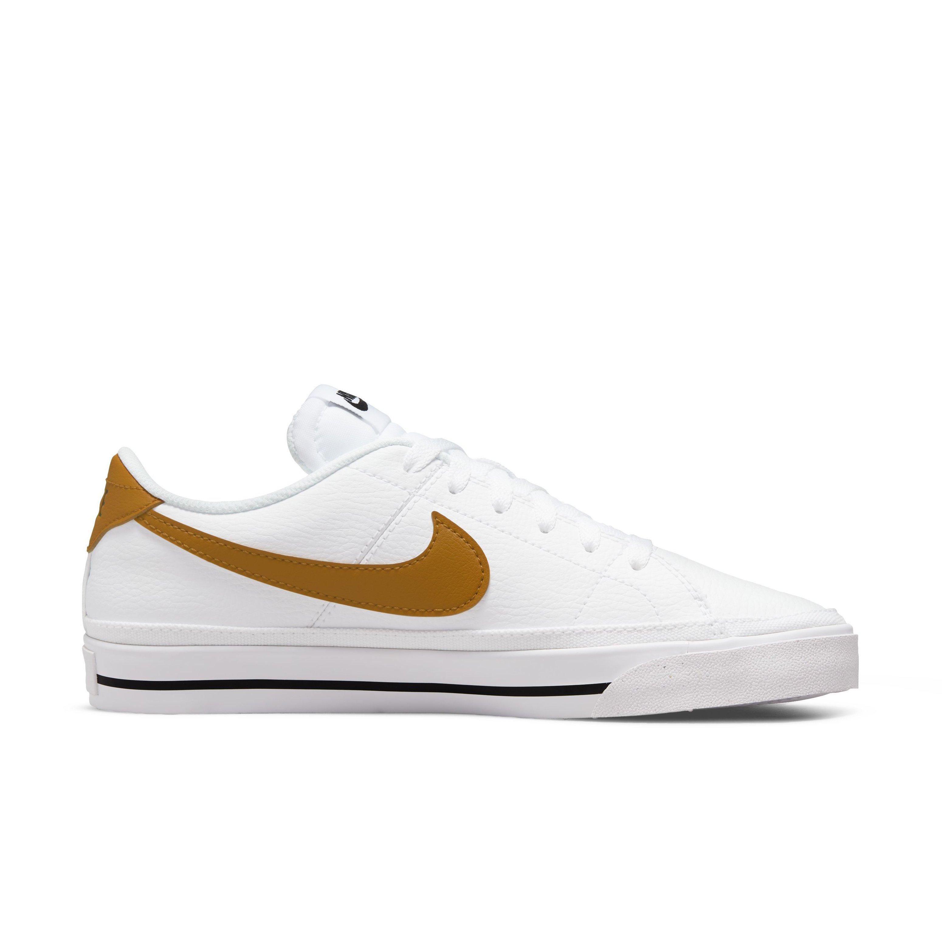 Nike Court Legacy Next Nature "White/Gold Suede/Volt/Black" Women's Shoe - WHITE/GOLD/VOLT/BLACK Thumbnail View 1