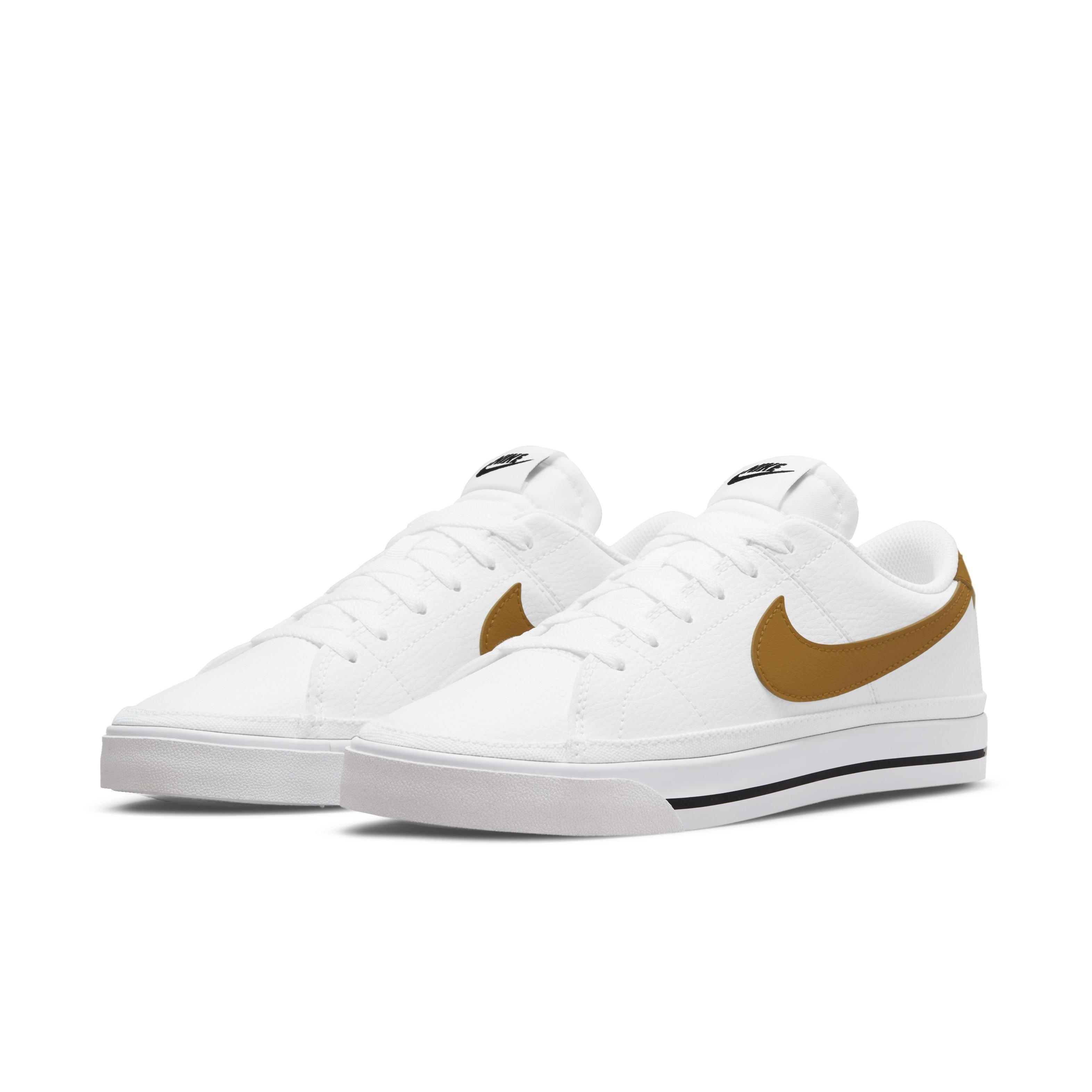 Nike Court Legacy Next Nature "White/Gold Suede/Volt/Black" Women's Shoe - WHITE/GOLD/VOLT/BLACK Thumbnail View 3