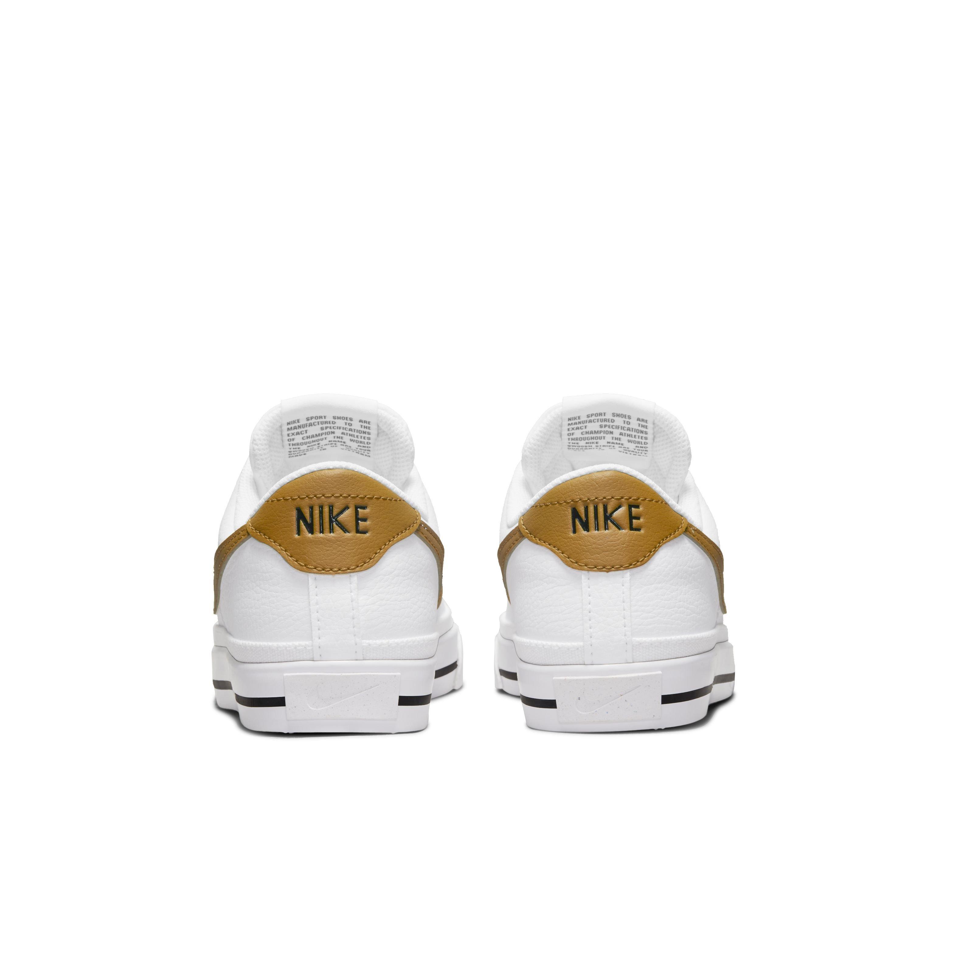 Nike Court Legacy Next Nature "White/Gold Suede/Volt/Black" Women's Shoe - WHITE/GOLD/VOLT/BLACK Thumbnail View 5