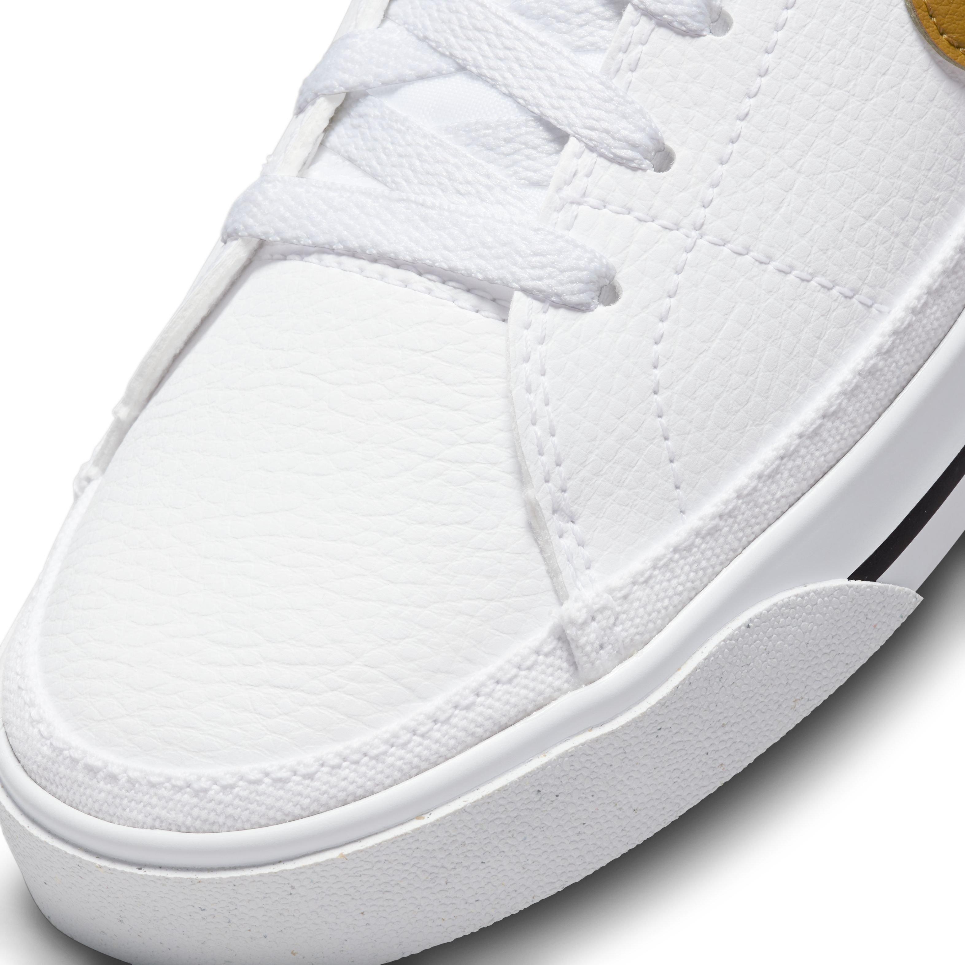 Nike Court Legacy Next Nature "White/Gold Suede/Volt/Black" Women's Shoe - WHITE/GOLD/VOLT/BLACK Thumbnail View 7