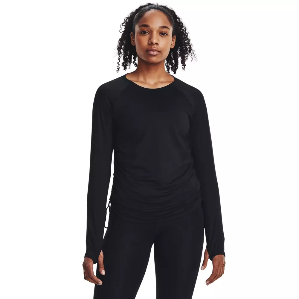 Under Armour Women's Motion Long Sleeve Longline Shirt - BLACK/GREY