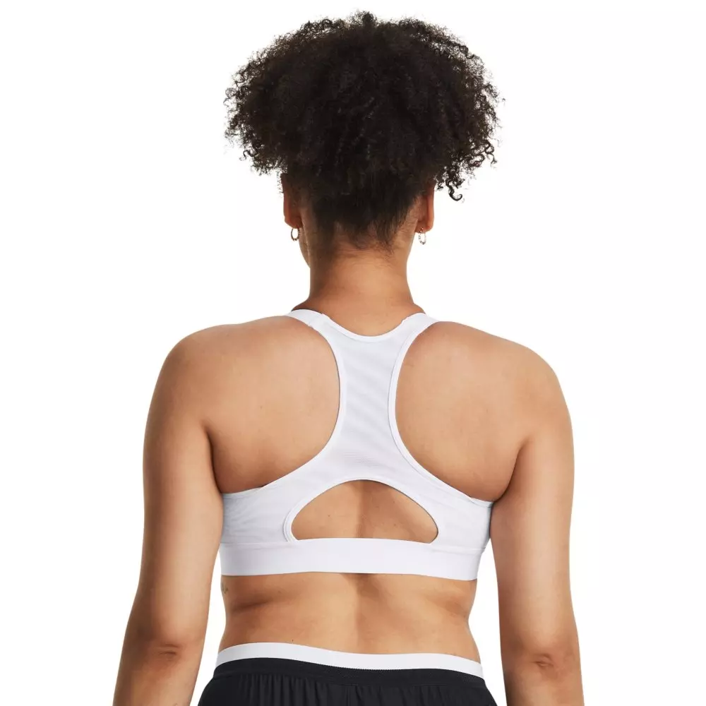 Under Armour Women's HeatGear High Support Sports Bra - WHITE/GREY