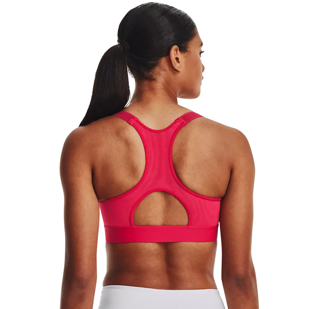 Under Armour Women's HeatGear High Support Sports Bra - RED/WHITE