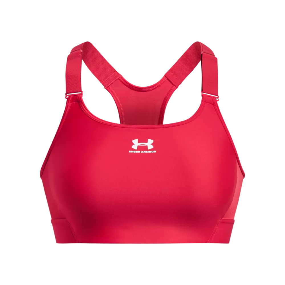 Under Armour Women's HeatGear High Support Sports Bra - RED/WHITE