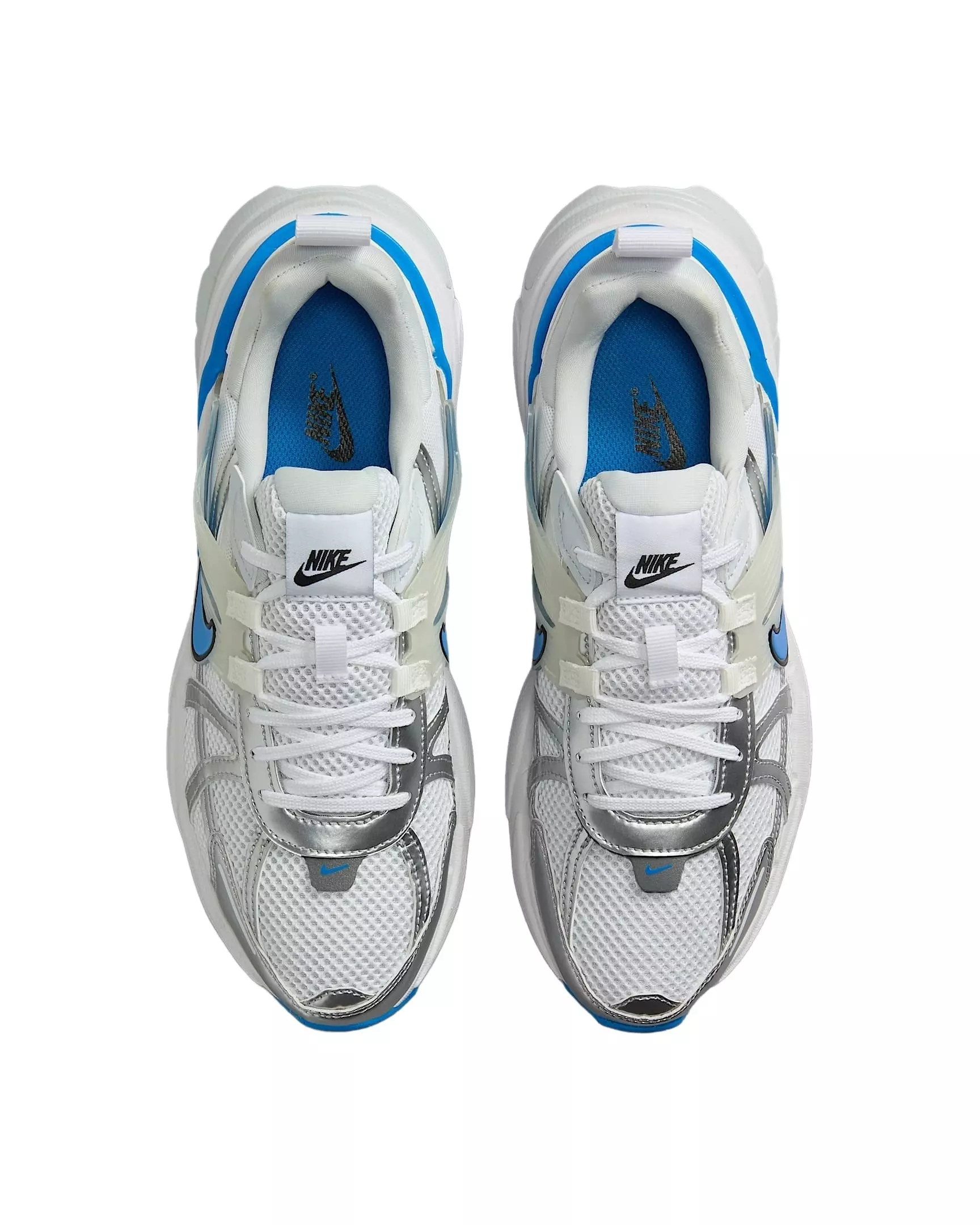 Nike V2K Run "White/Pure Platinum/Summit White/Light Photo Blue" Women's Shoe - WHITE/PLATINUM/WHITE/LT BLUE