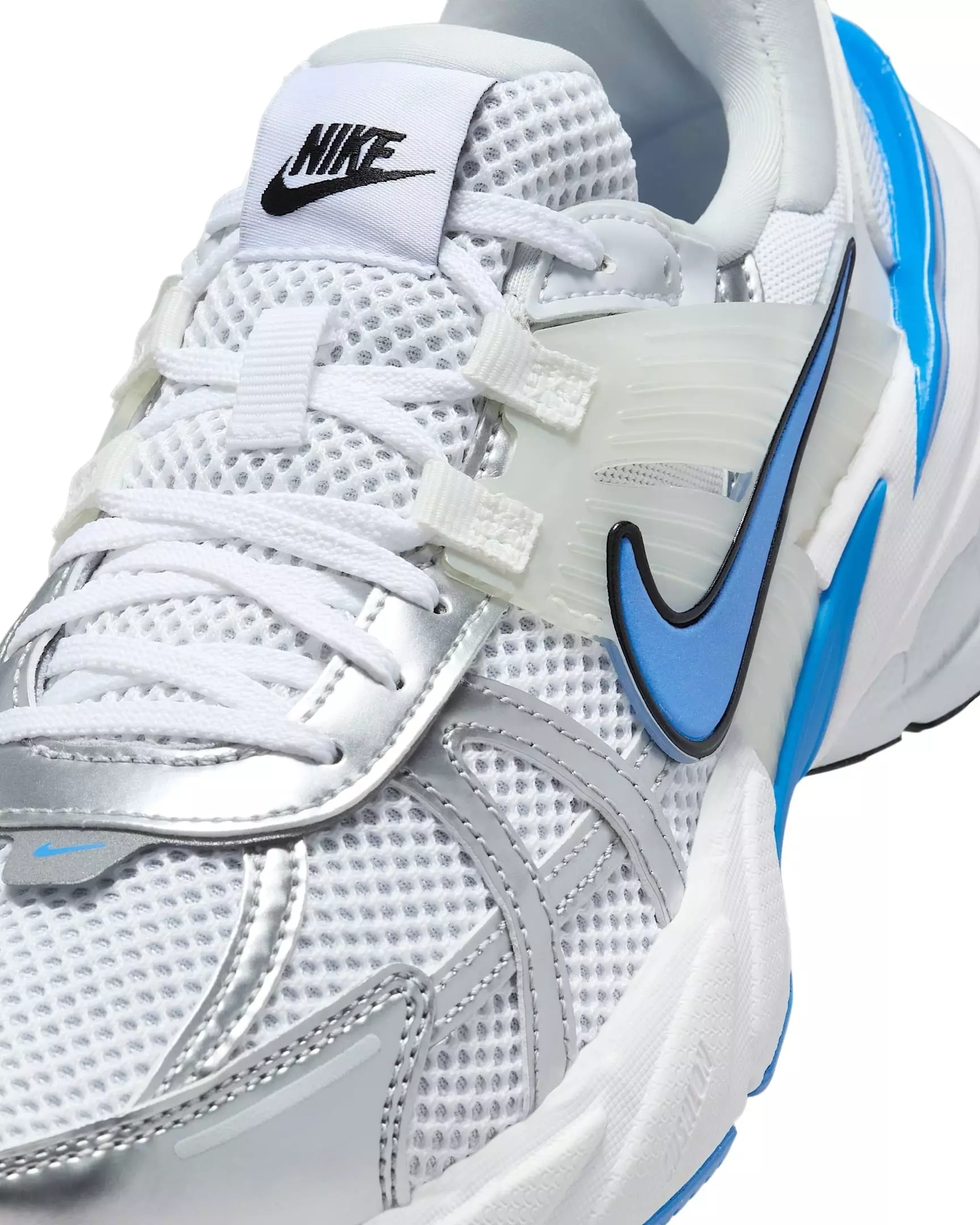 Nike V2K Run "White/Pure Platinum/Summit White/Light Photo Blue" Women's Shoe - WHITE/PLATINUM/WHITE/LT BLUE
